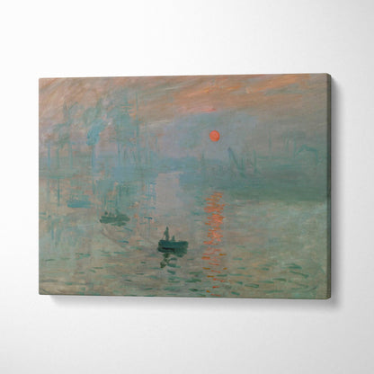 Impression Sunrise by Claude Monet canvas print with glowing sun over misty water