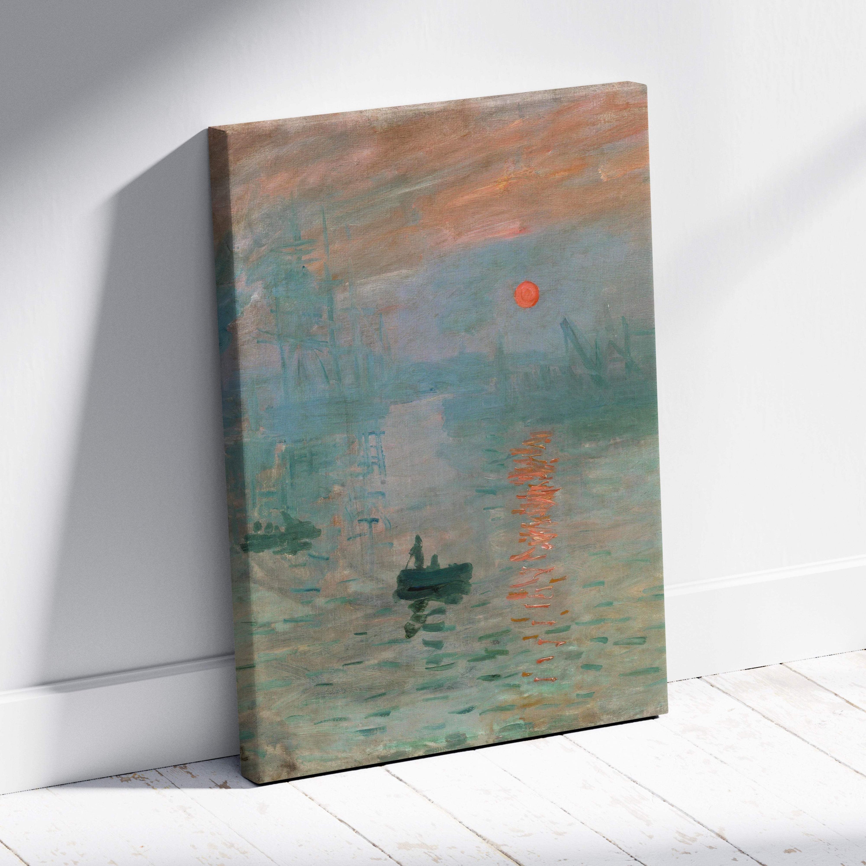 Impression Sunrise by Claude Monet canvas print with orange sun on water