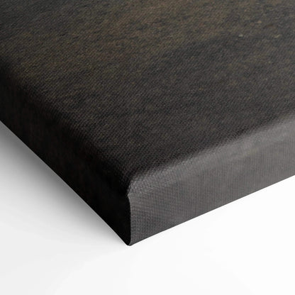 Black wrapped edge of vertical canvas wall art showcasing high-resolution Nissan GTR R35 car detail.
