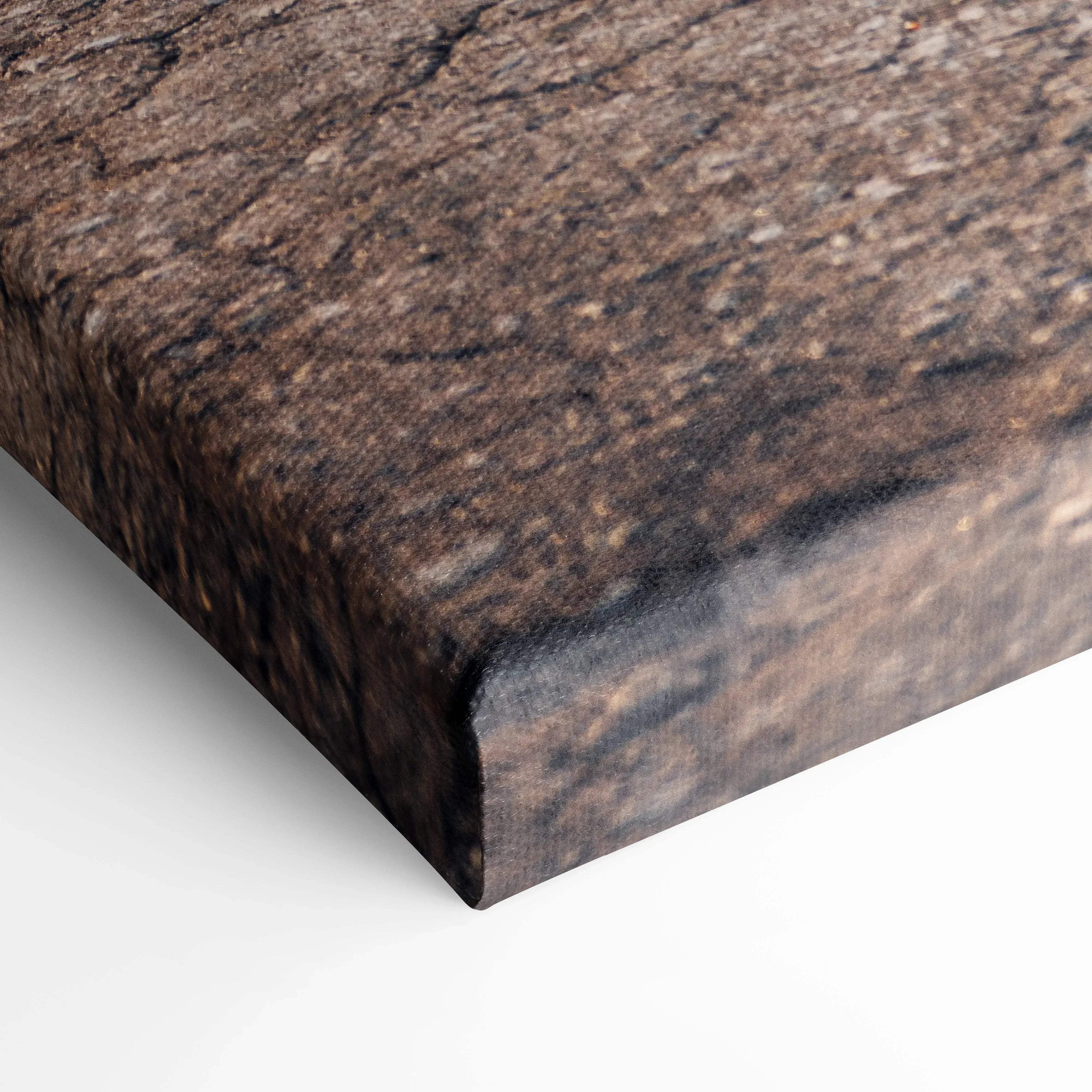 Brown textured canvas art corner with high-resolution detailed surface for wall art display.