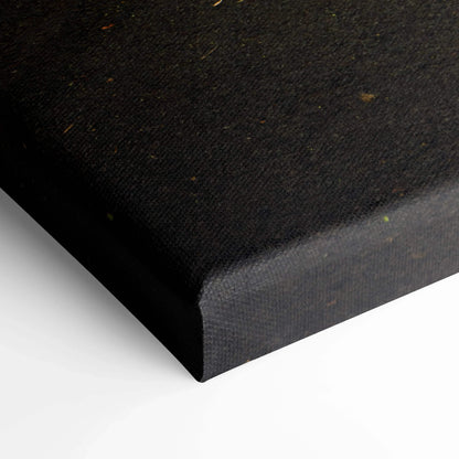 Black canvas corner with subtle textured surface for wall art canvas print.