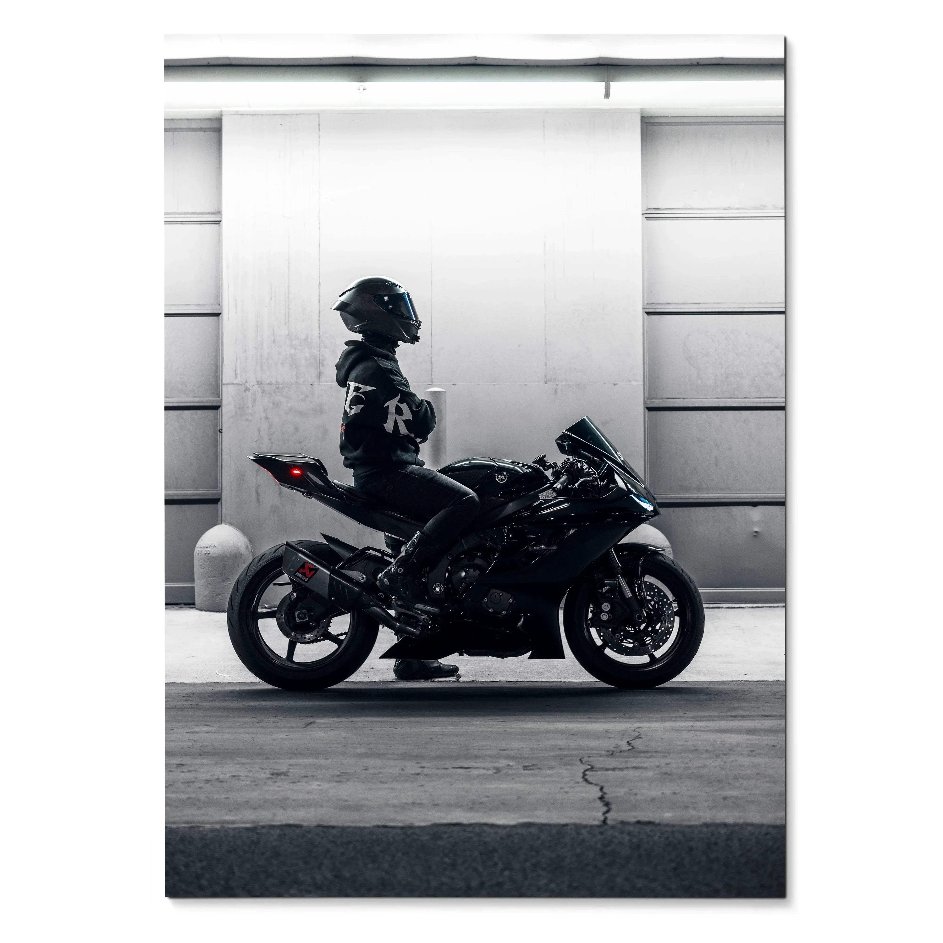 Biker Poster #004 - Male | AGV Pista Helmet | Yamaha R6 Motorcycle - Throttle Designs