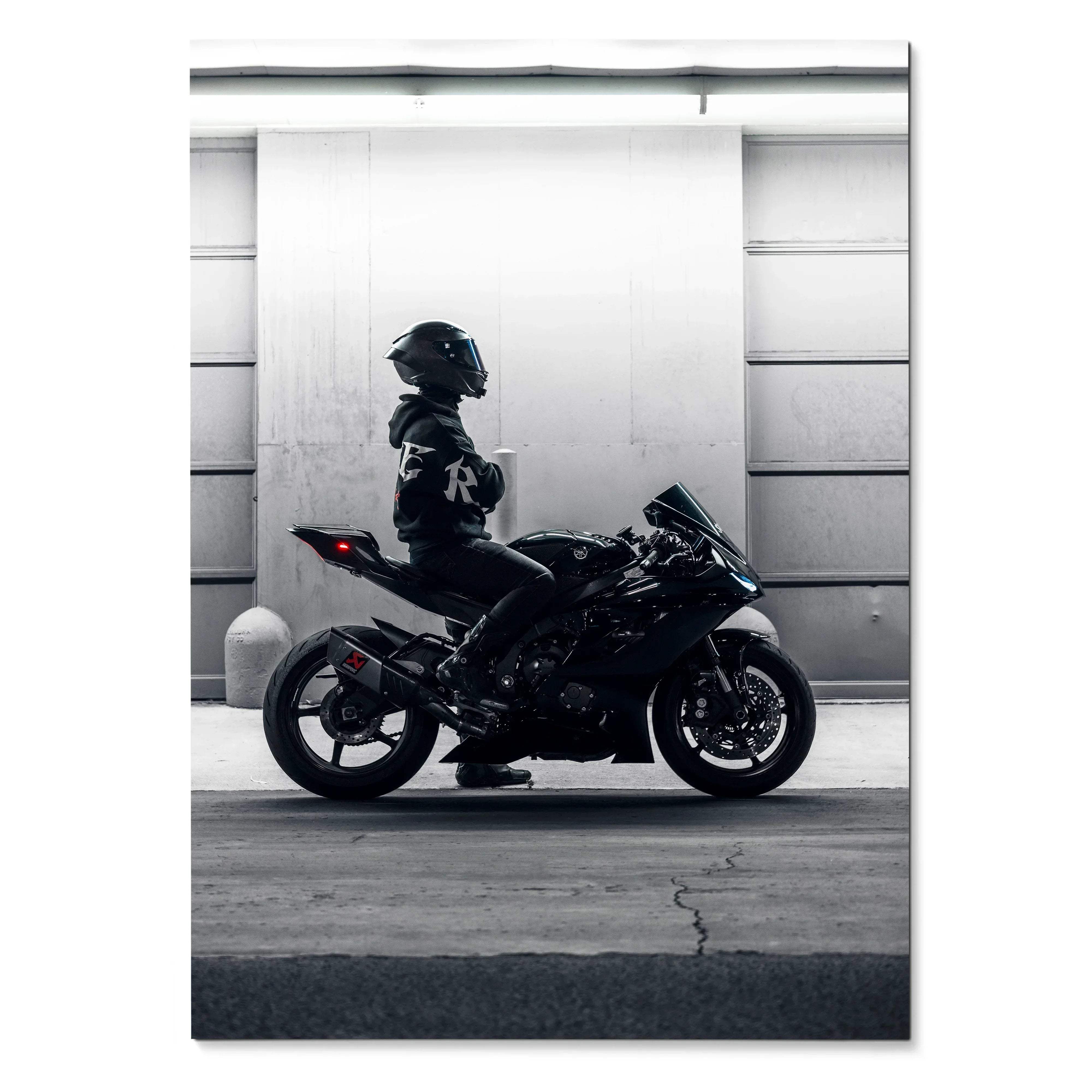 Biker Poster #004 - Male | AGV Pista Helmet | Yamaha R6 Motorcycle - Throttle Designs