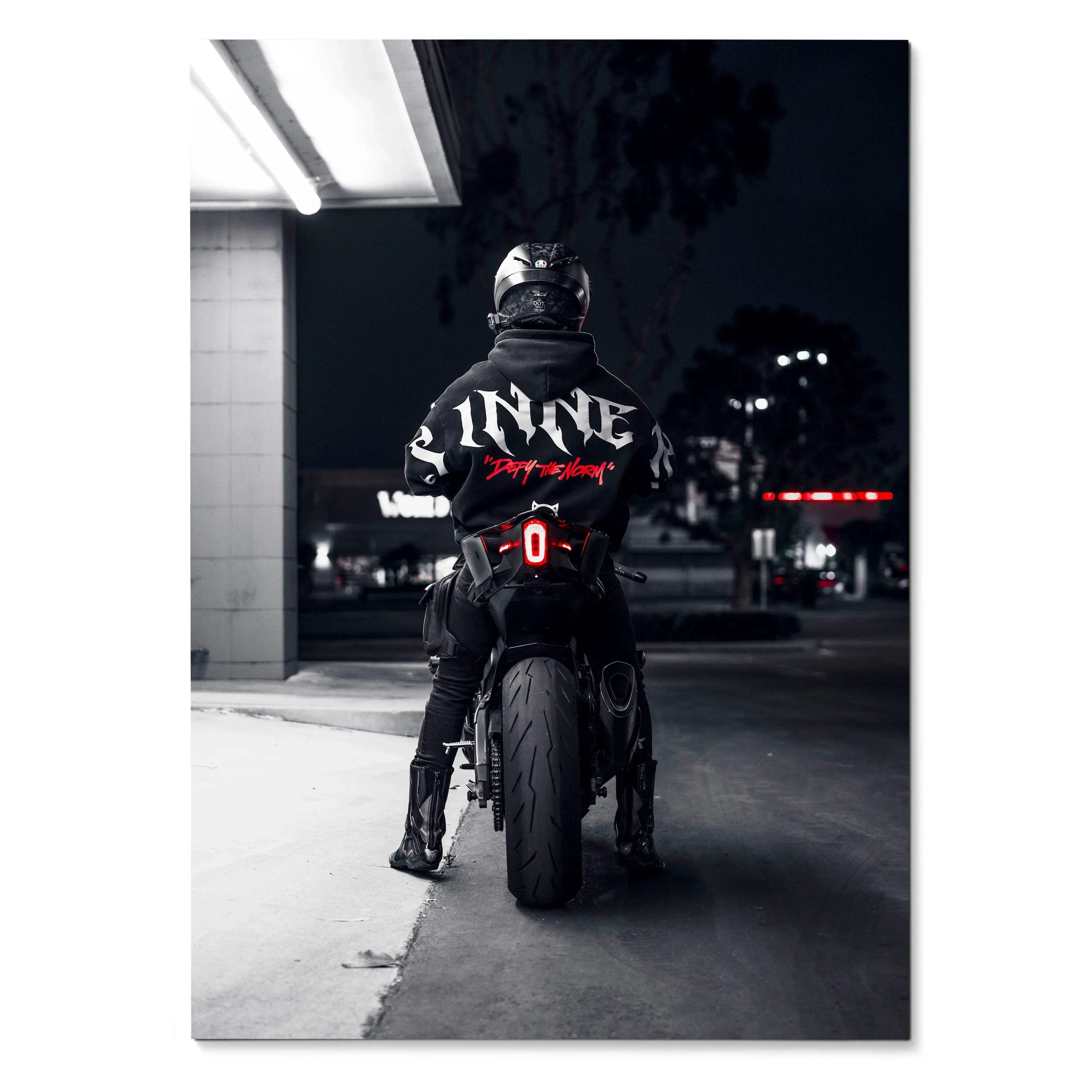 Biker Poster #003 - Male | AGV Pista Helmet | Yamaha R6 Motorcycle - Throttle Designs