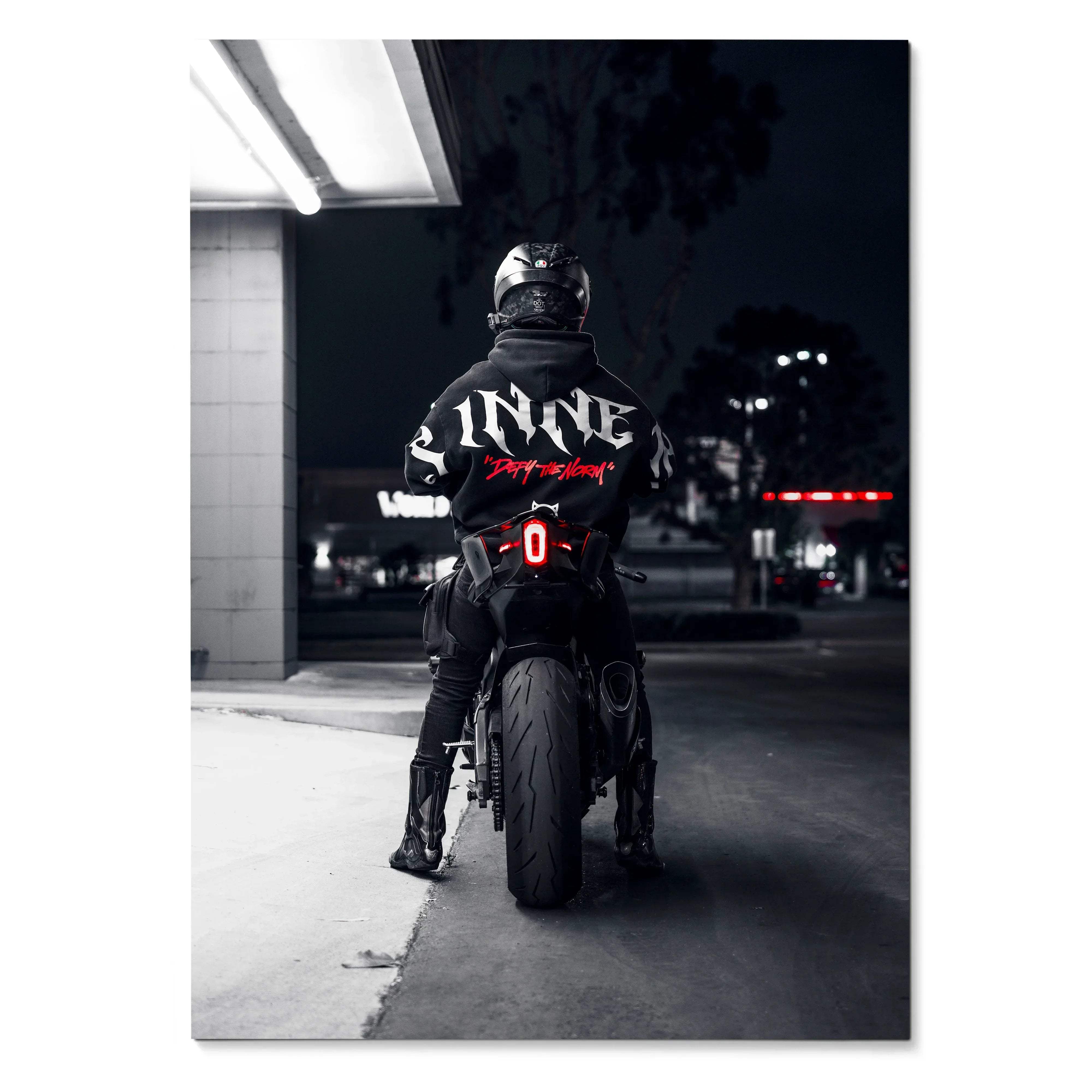 Biker Poster #003 - Male | AGV Pista Helmet | Yamaha R6 Motorcycle - Throttle Designs