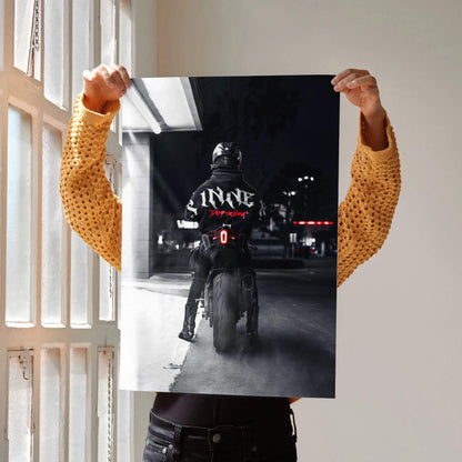 Biker Poster #003 - Male | AGV Pista Helmet | Yamaha R6 Motorcycle - Throttle Designs