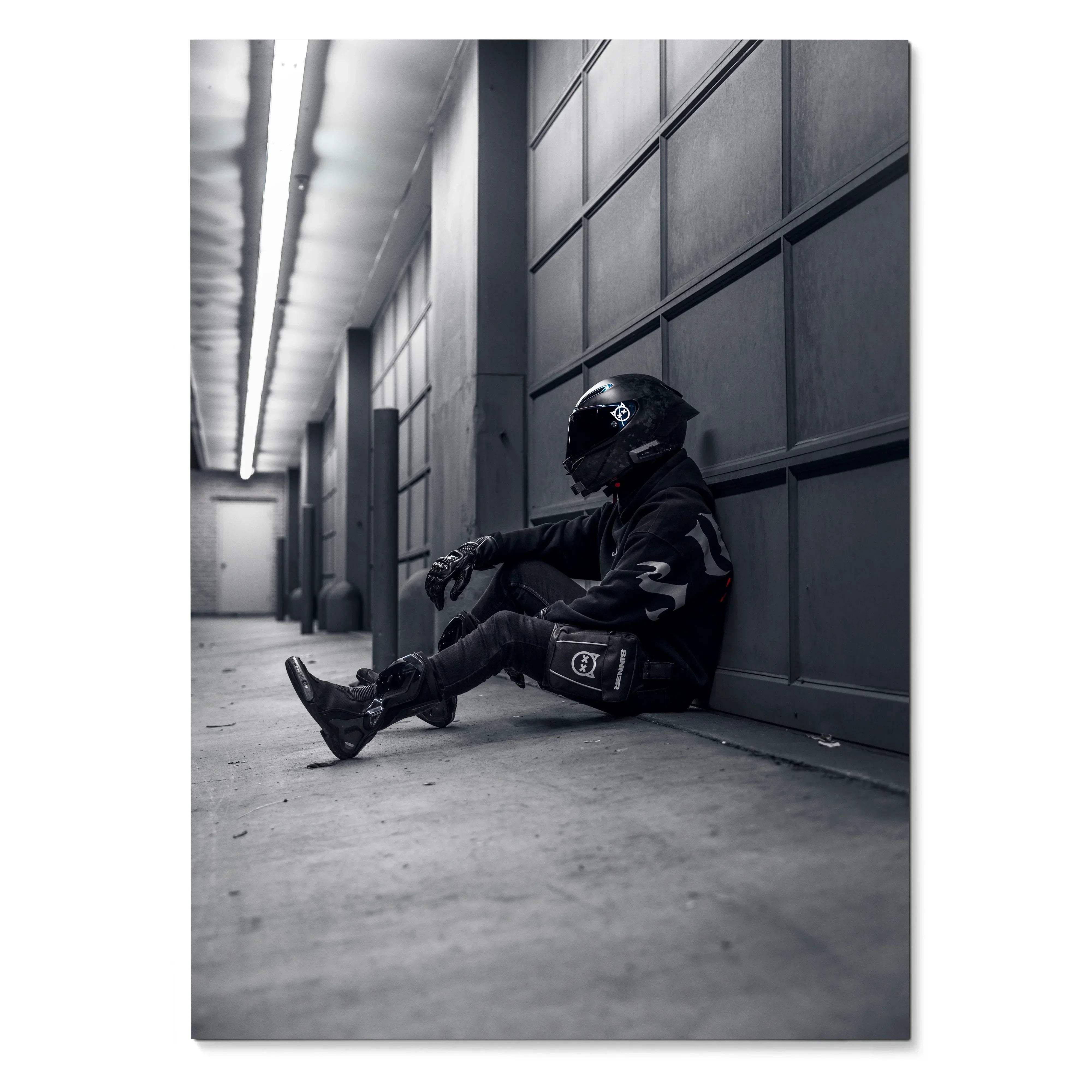 Biker Poster #002 - Male | AGV Pista Helmet | Yamaha R6 Motorcycle - Throttle Designs