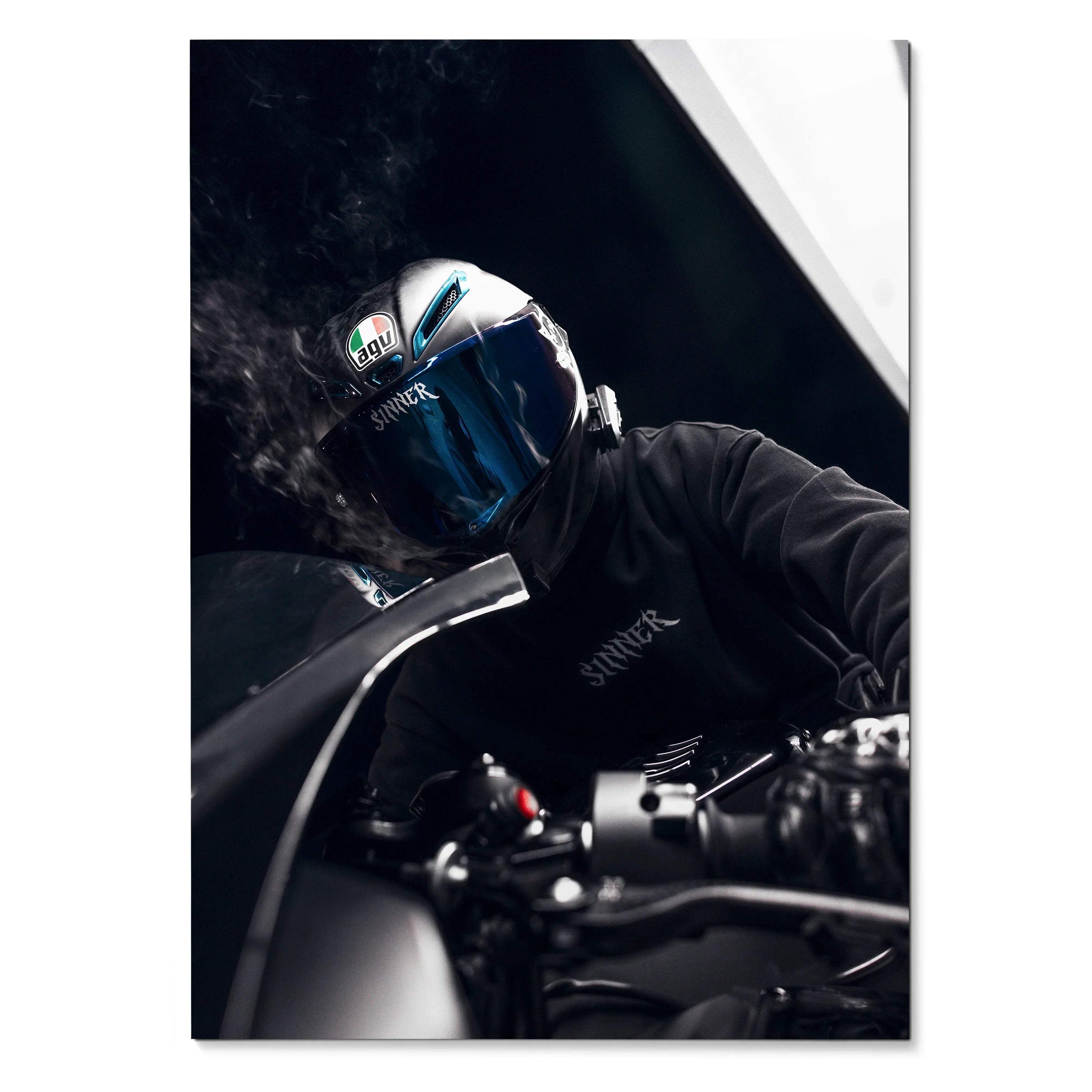 Biker Poster #001 - Male | AGV Pista | Yamaha R6 - Throttle Designs