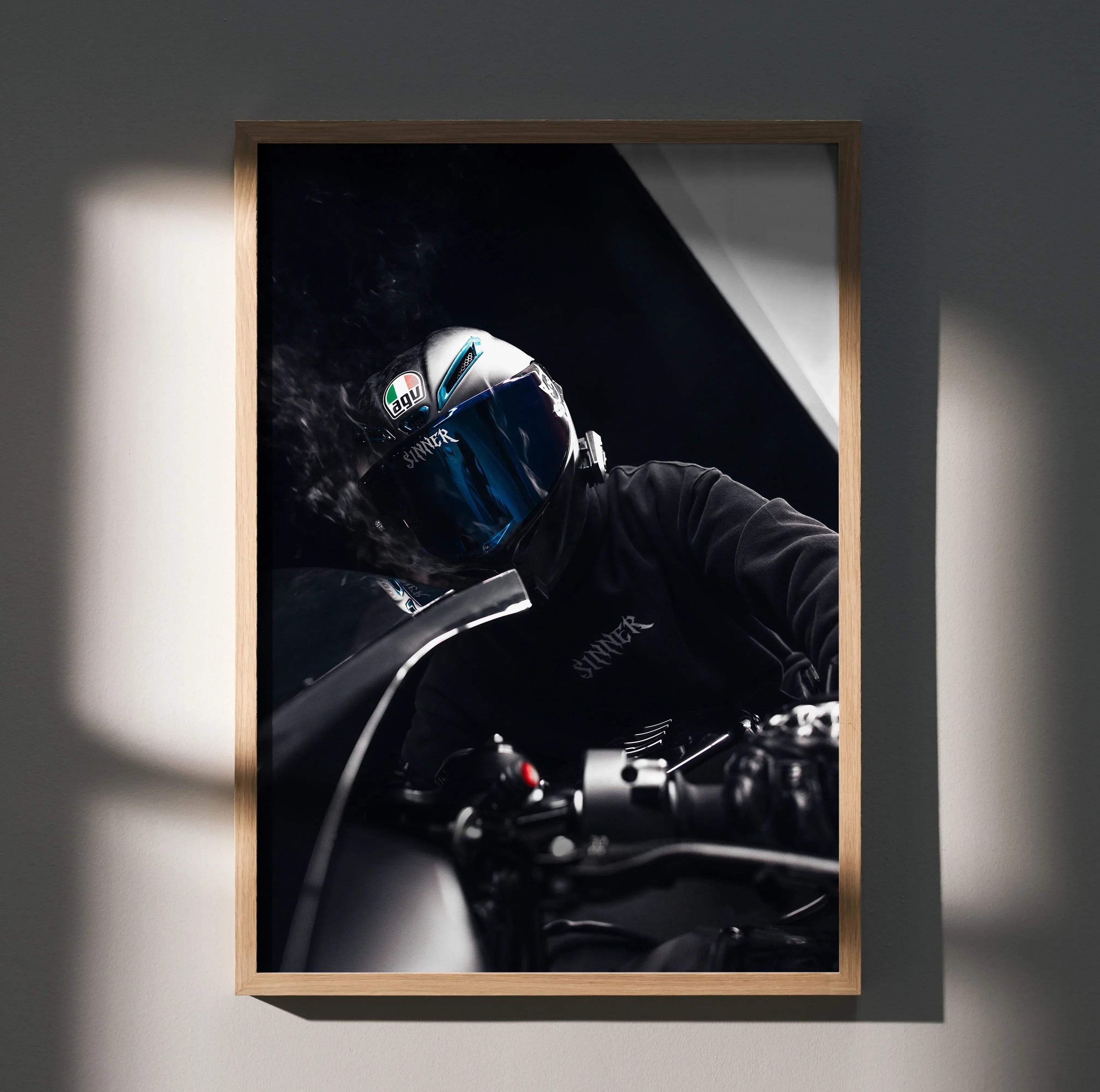Biker Poster #001 - Male | AGV Pista | Yamaha R6 - Throttle Designs