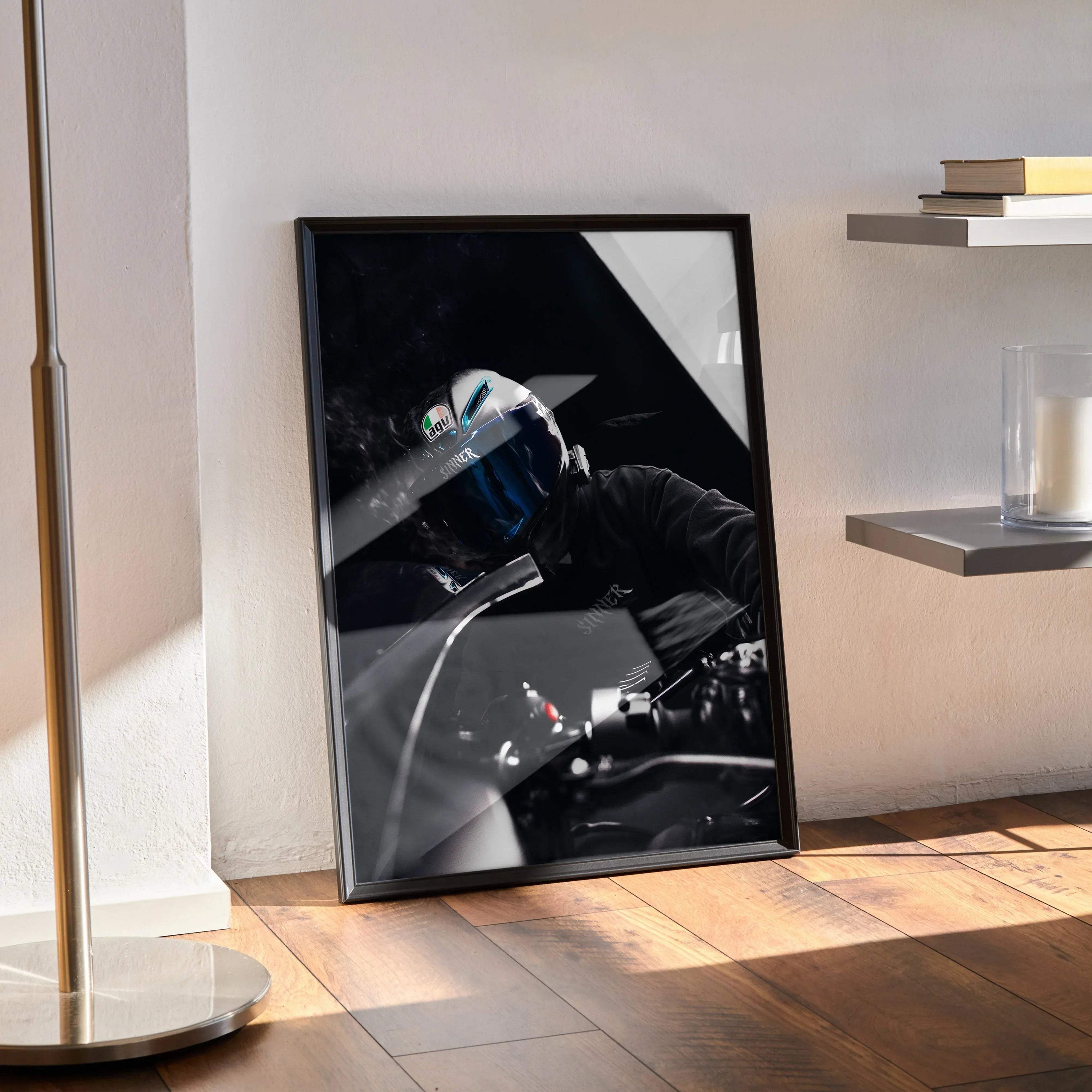 Biker Poster #001 - Male | AGV Pista | Yamaha R6 - Throttle Designs