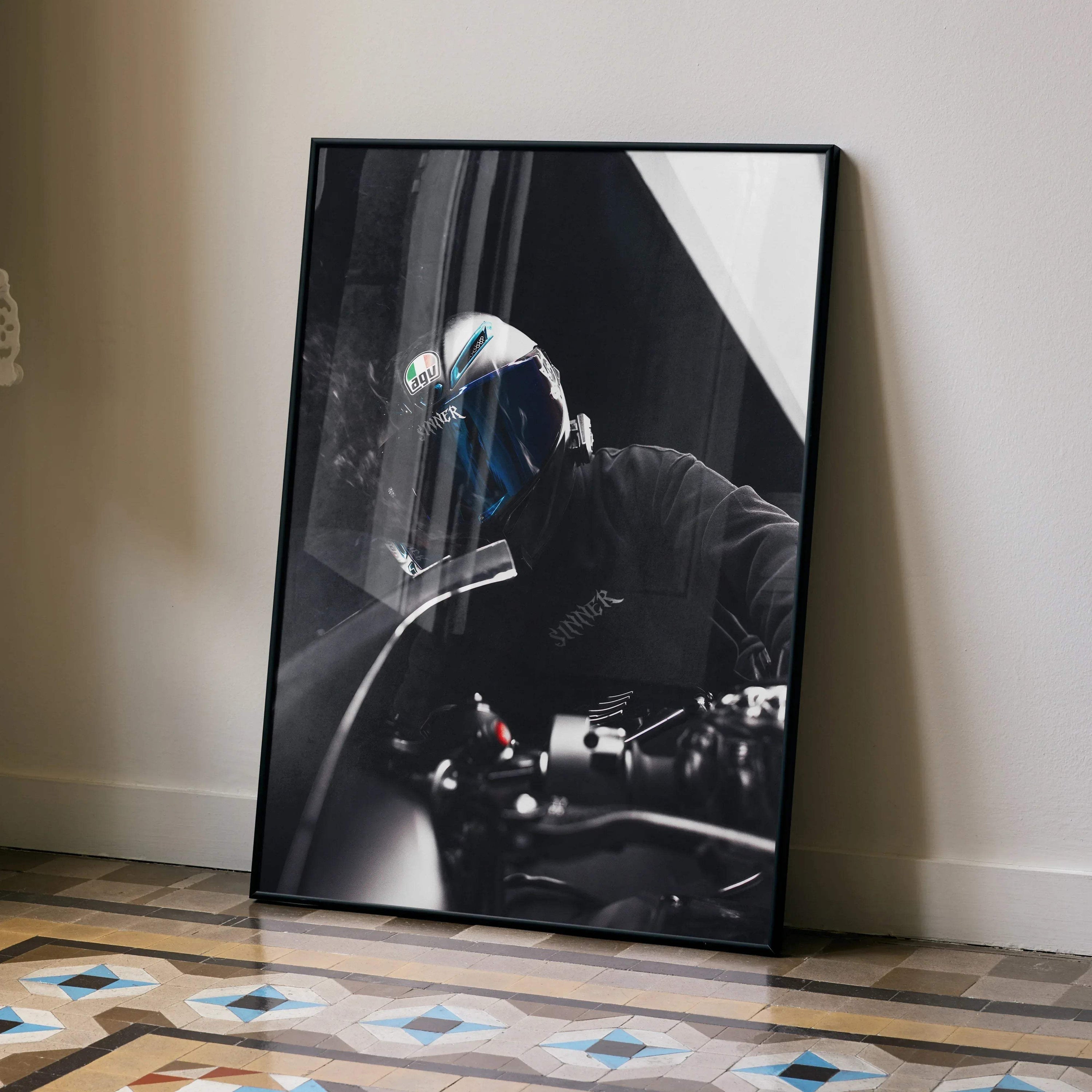Biker Poster #001 - Male | AGV Pista | Yamaha R6 - Throttle Designs