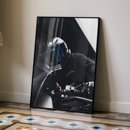 Biker Poster #001 - Male | AGV Pista | Yamaha R6 - Throttle Designs