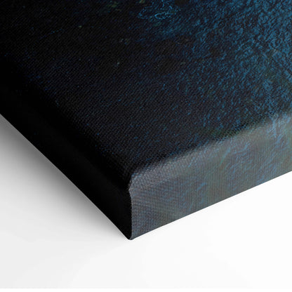 Black canvas print back of rugged coastal cliffs abstract art