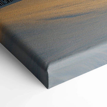 Canvas wall art with textured blue-gray finish and subtle gradient shading, ideal for decor.