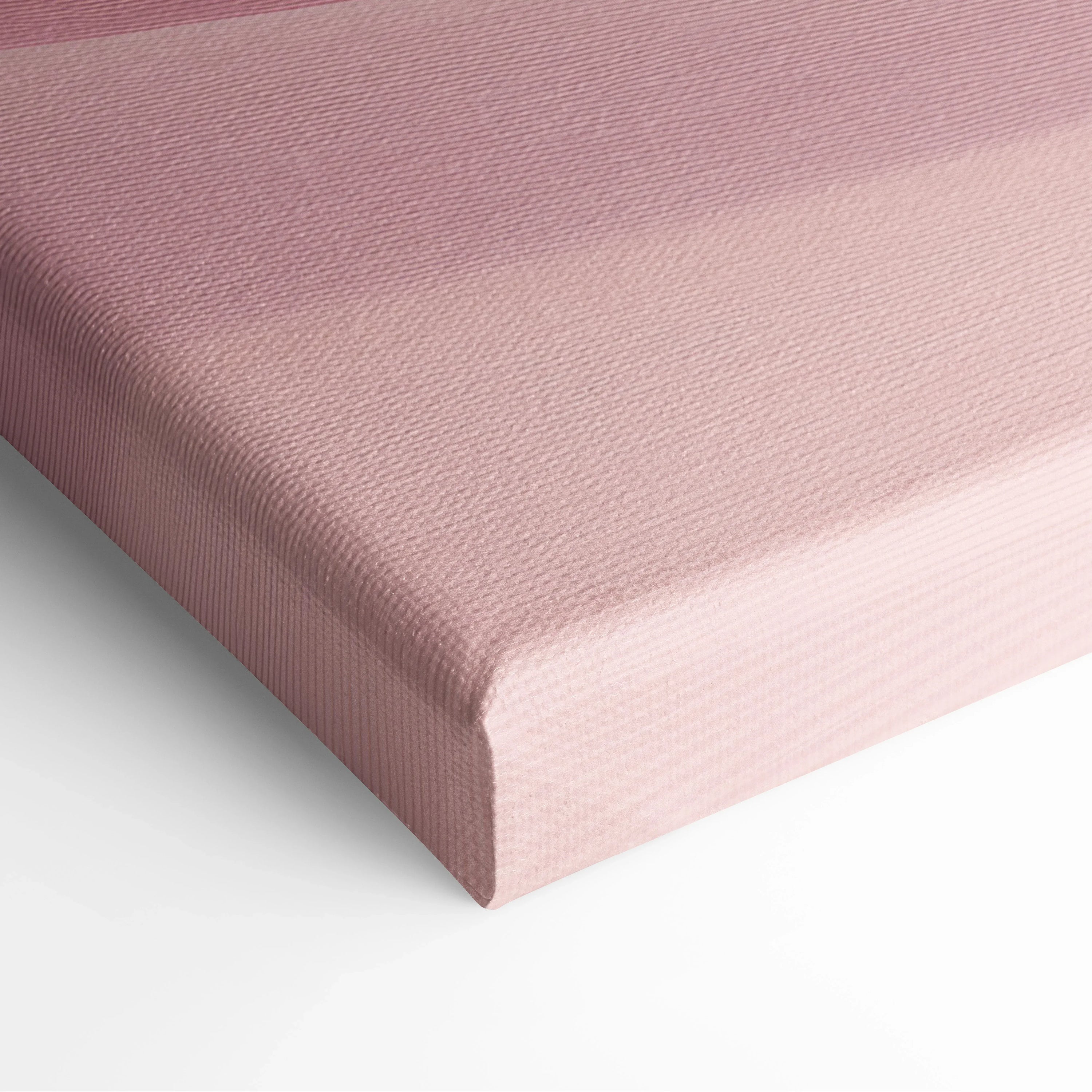 Pink canvas wall art with textured minimalist design and soft desert dune motif for modern decor.