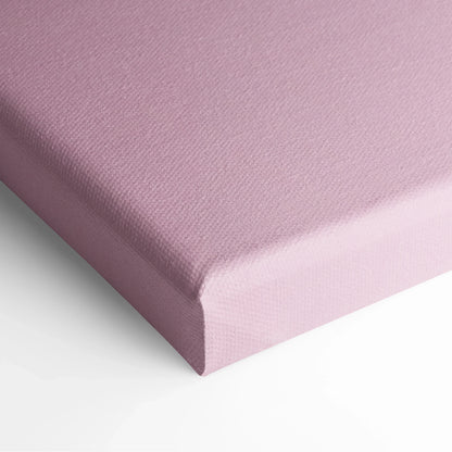 Minimalist pink digital canvas wall art with subtle textured fabric detail decor.