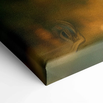 Canvas wall art featuring a close-up of porcini mushrooms in warm, earthy tones for nature-inspired decor.