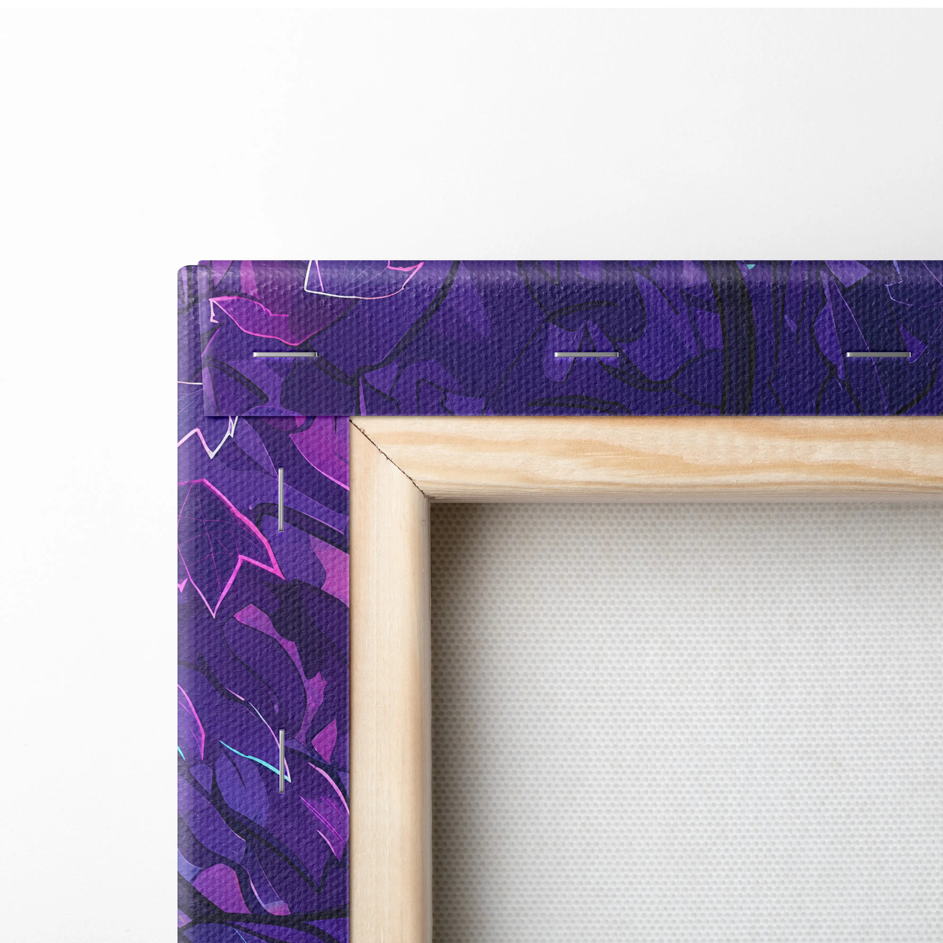 Neon Forest Vaporwave Canvas - Forest Neon Purple Blue Bedroom Vaporwave Dreamy Retrofuturism Neon Wall Art Canvas
