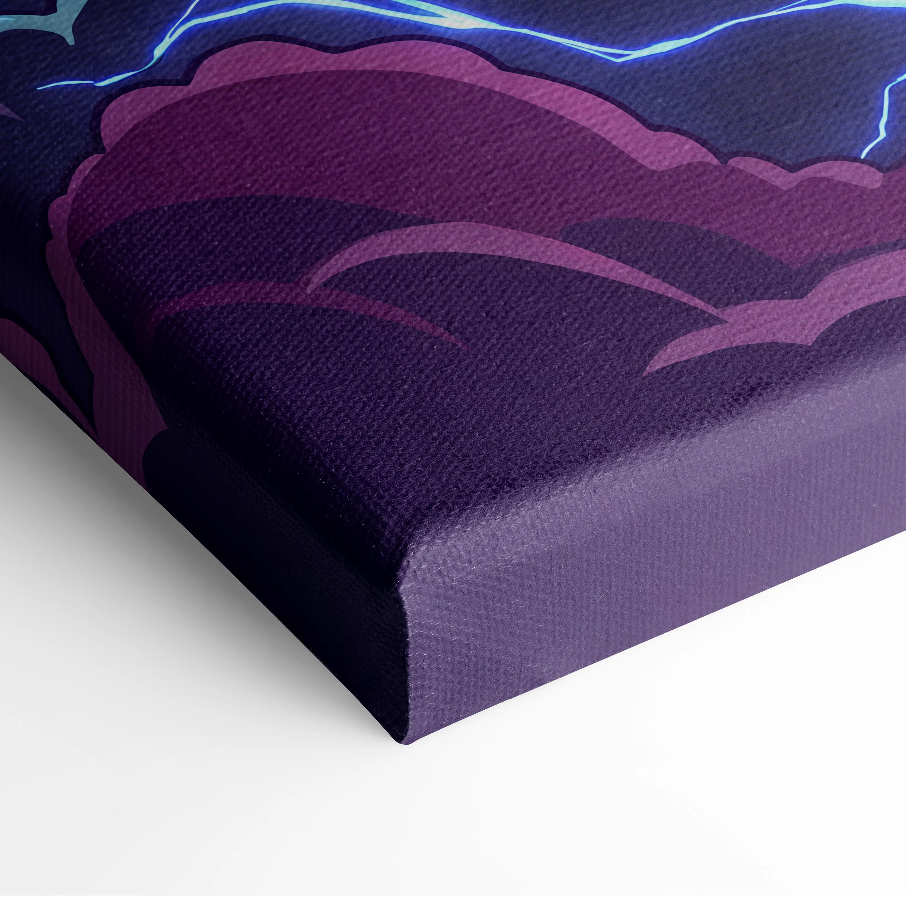 Neon Planet Vaporwave Canvas - Planet Orange Purple Living Room Vaporwave Dreamy Neon Retro-Futurist Neon City Canvas