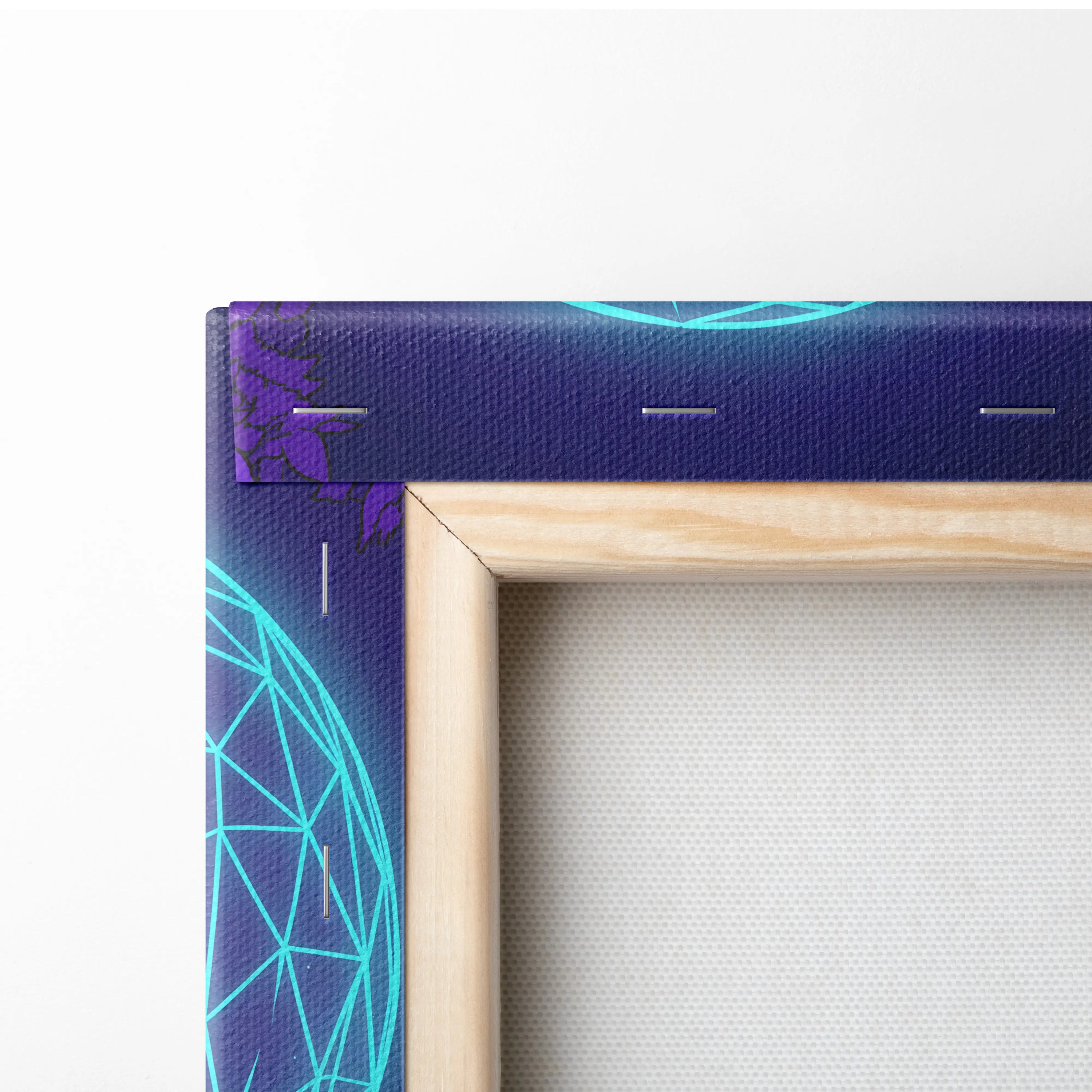 Neon Vaporwave Canvas Glow - Vaporwave Landscape Neon Blue Purple Living Room Retro Futurism Dreamy Vaporwave Canvas