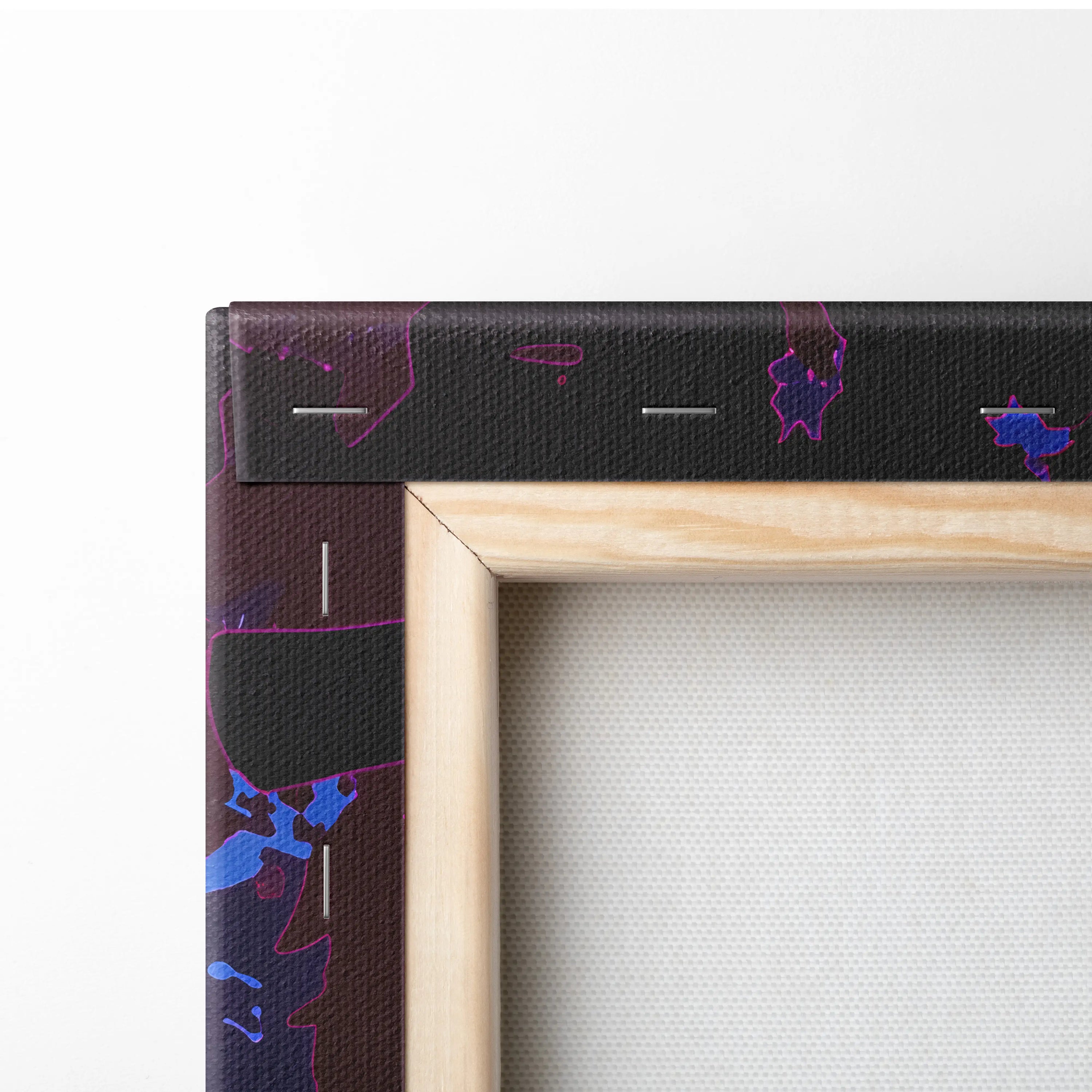 Vaporwave Neon Horizon Art - Sunset City Neon Purple Pink Blue Living Room Wall Art Dreamy Vaporwave Decor Canvas