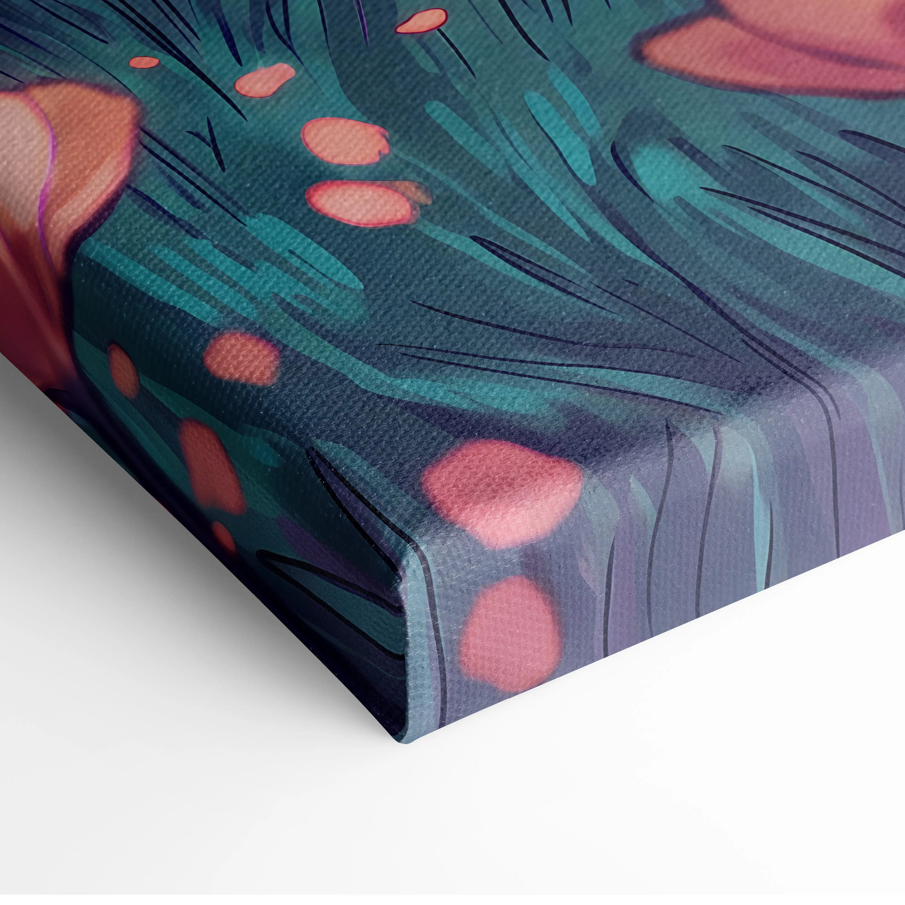 Neon Vapor Dream Canvas - Vaporwave Landscape Neon Sunset Neon Pink Cyan Bedroom Decor Retro Futurism Dreamy Surreal Mood Neon Cityscape Modern Minimalist Decor Wall Art Canvas Museum Quality