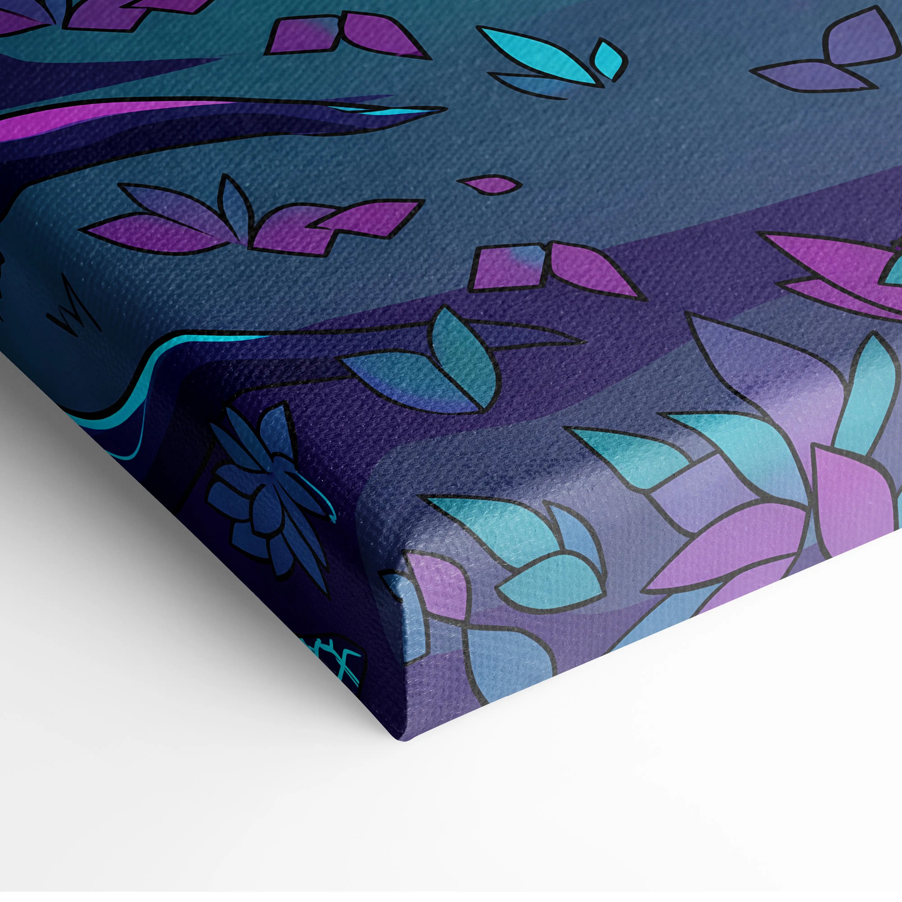 Vaporwave Neon Landscape Canvas - Vaporwave Landscape Neon Pink Living Room Decor Vaporwave Art Dream Neon Mood Canvas