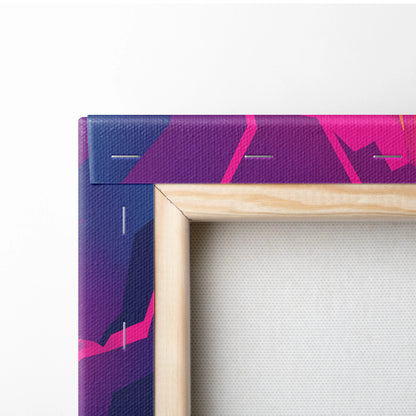 Neon Vaporwave Canvas Dreamscape - Vaporwave Canvas Neon Pink Purple Living Room Retro Futurism Dreamy Vaporwave Decor Canvas