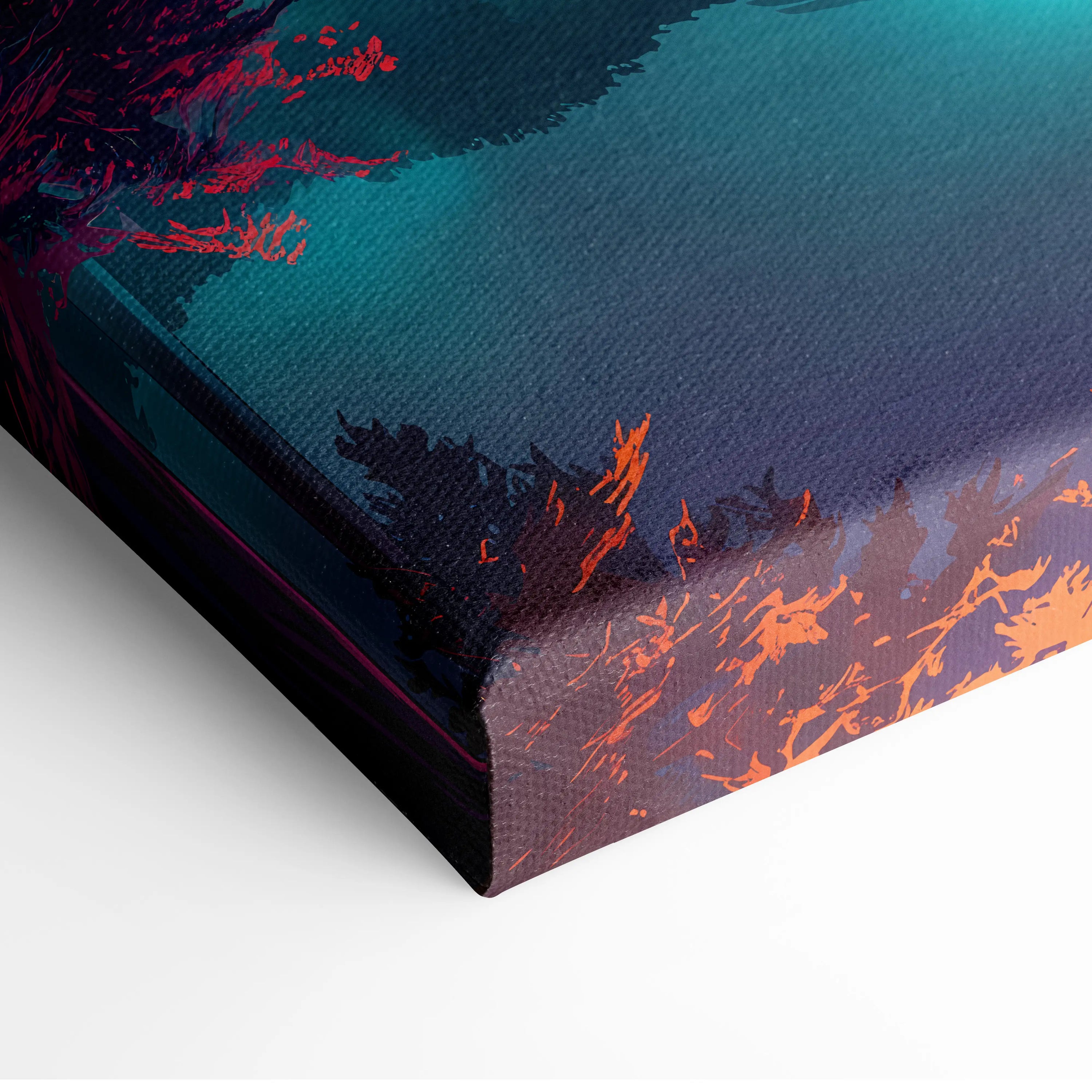 Neon Eiffel Vaporwave Canvas - Eiffel Tower Neon Pink Purple Teal Canvas Living Room Vaporwave