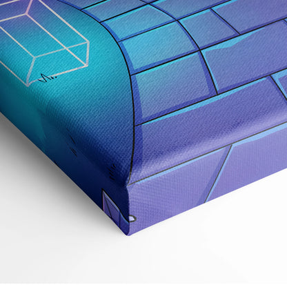 Neon Vaporwave Forest Canvas - Vaporwave Neon Purple Living Room Retro Dreamy Neon Mood Vaporwave City Canvas Art