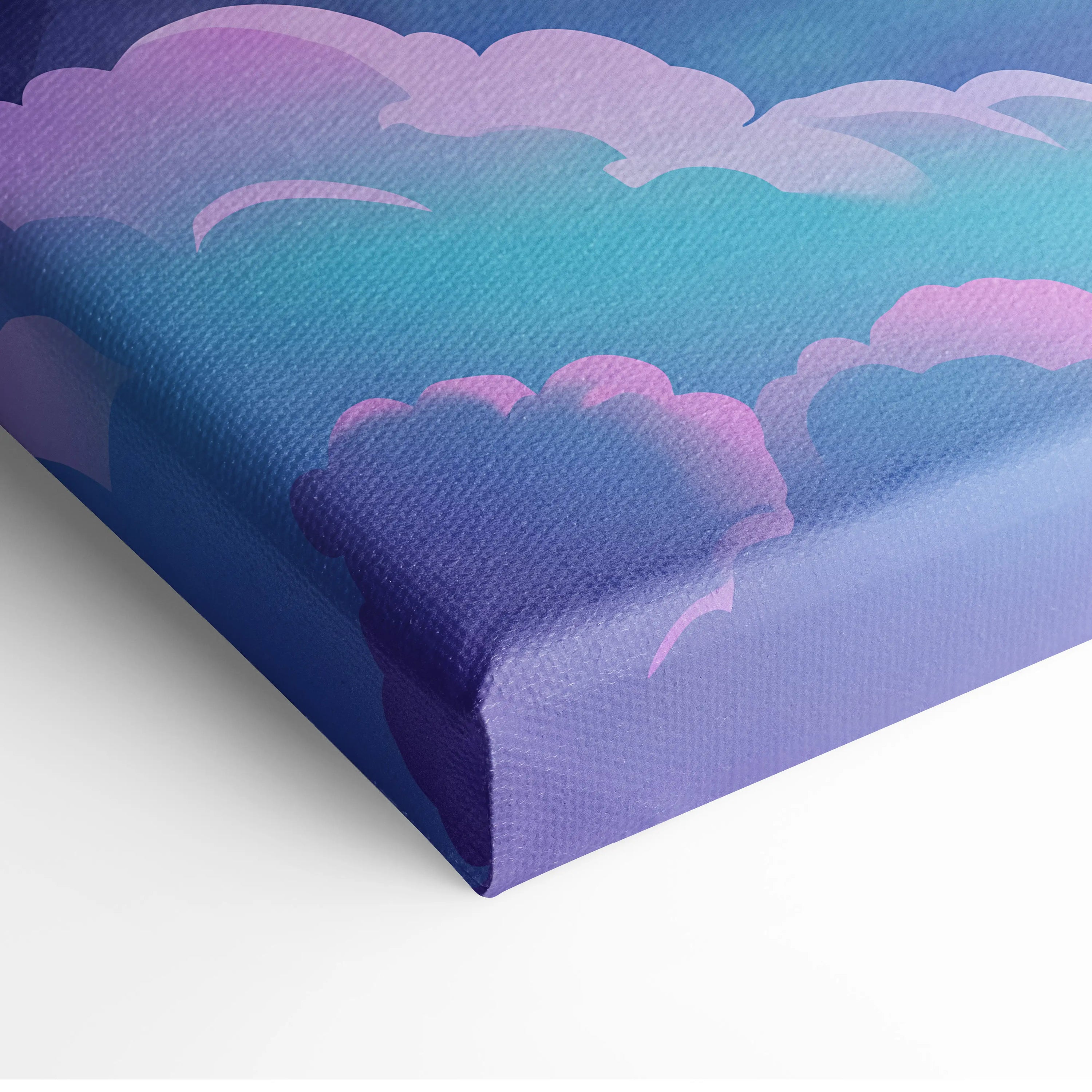 Vaporwave Neon Balloons Canvas - Hot Air Balloons Pink Turquoise Living Room Vaporwave Dreamy Retro Neon City Canvas