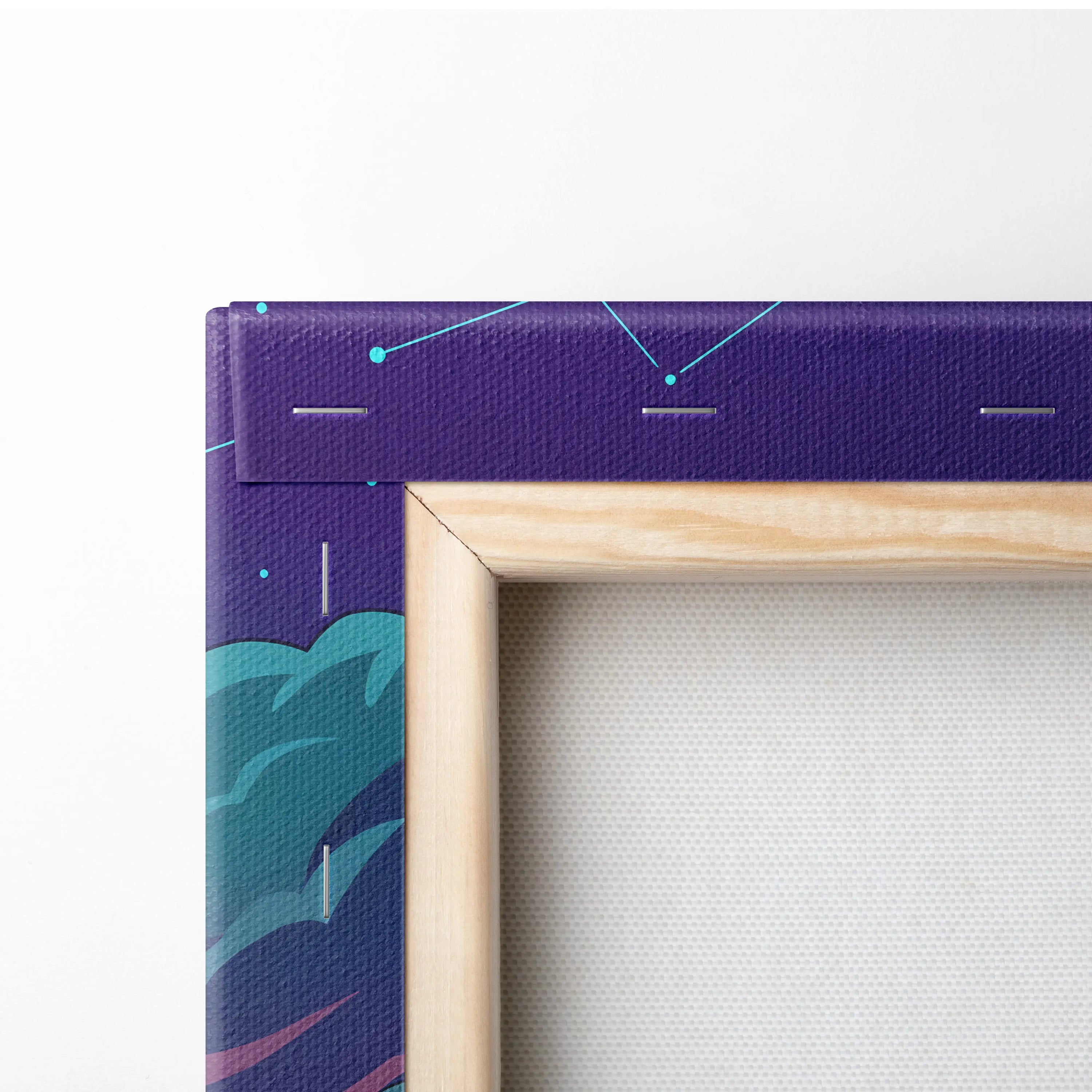 Neon Vaporwave Sunset Canvas - Neon City Pink Cyan Living Room Vaporwave Canvas Dreamy Nostalgia Retro-Futurist Wall Art
