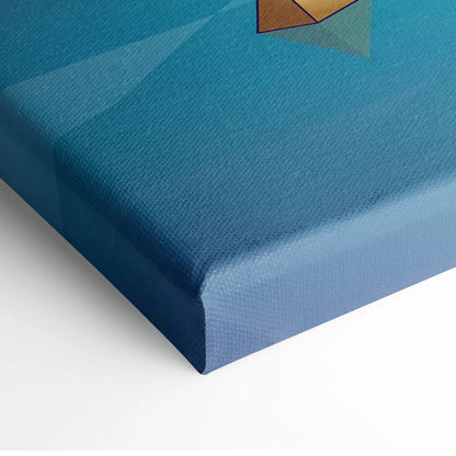 Neon Vaporwave Canvas Sunset - Vaporwave Landscape Blues Pink Turquoise Living Room Dreamy Nostalgic Neon Decor Canvas