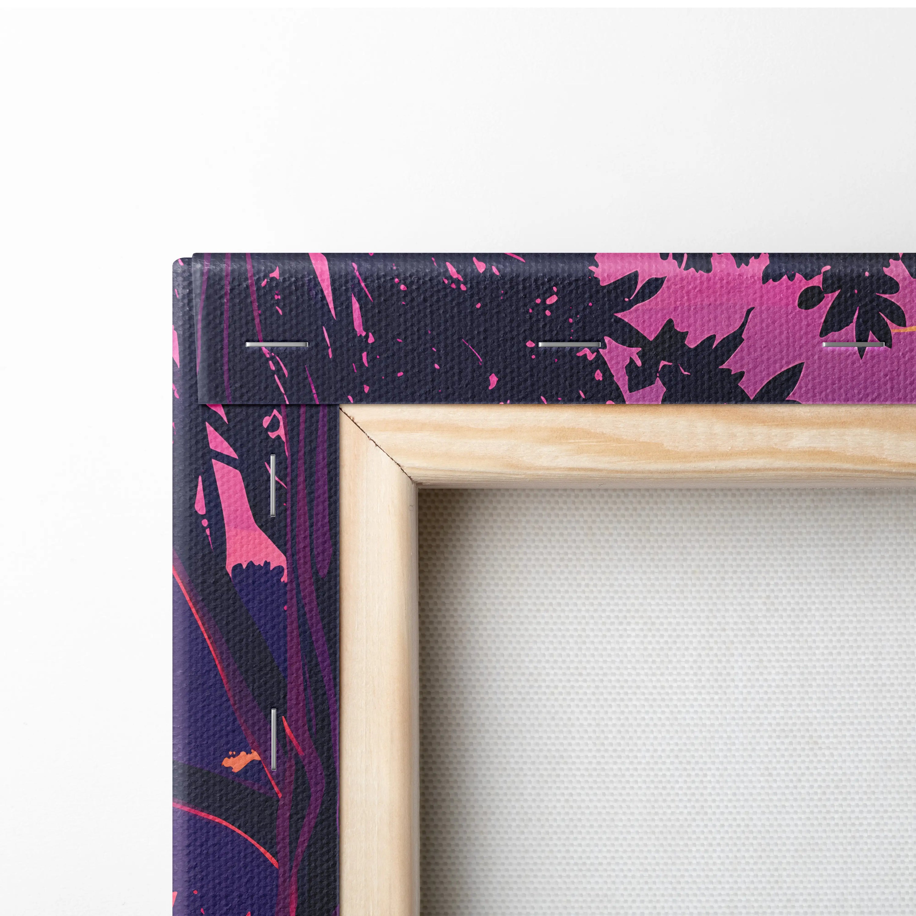 Vaporwave Neon Forest Sunset Canvas - Vaporwave Forest Sunset Purple Pink Neon Living Retro Dreamy Neon Vaporwave Canvas