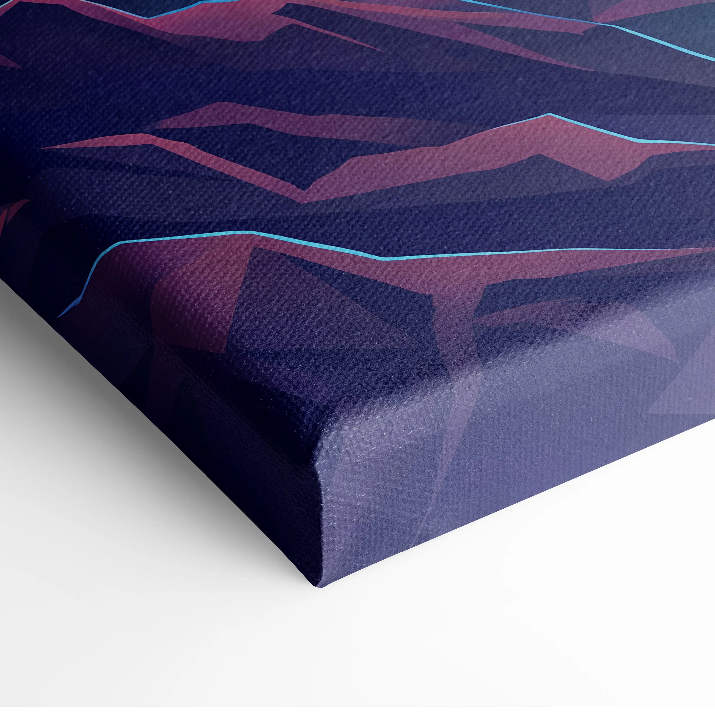 Neon Sunset Vaporwave Canvas - Neon Sunset Pink Purple Cyan Living Room Vaporwave Dreamy Retro Futurism Wall Art Canvas