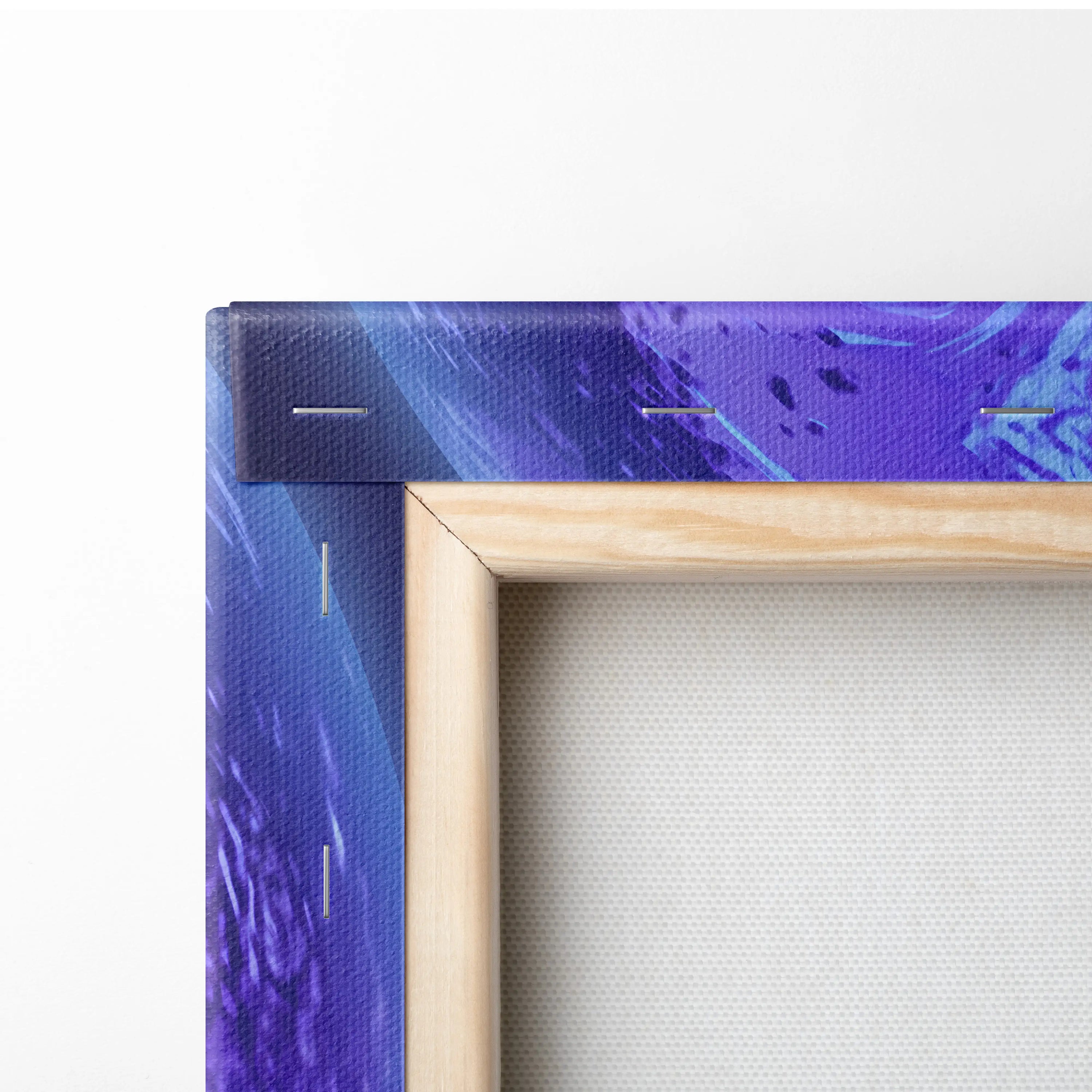 Vaporwave Neon Fantasy Canvas - Vaporwave Scene Neon Purple Blue Living Room Retro-Futurism Moody Neon Wall Art Canvas