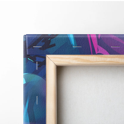 Vaporwave Neon Fantasy Canvas - Vaporwave Neon Blues Pink Purple Living Room Decor Moody Surreal Gallery Art Canvas