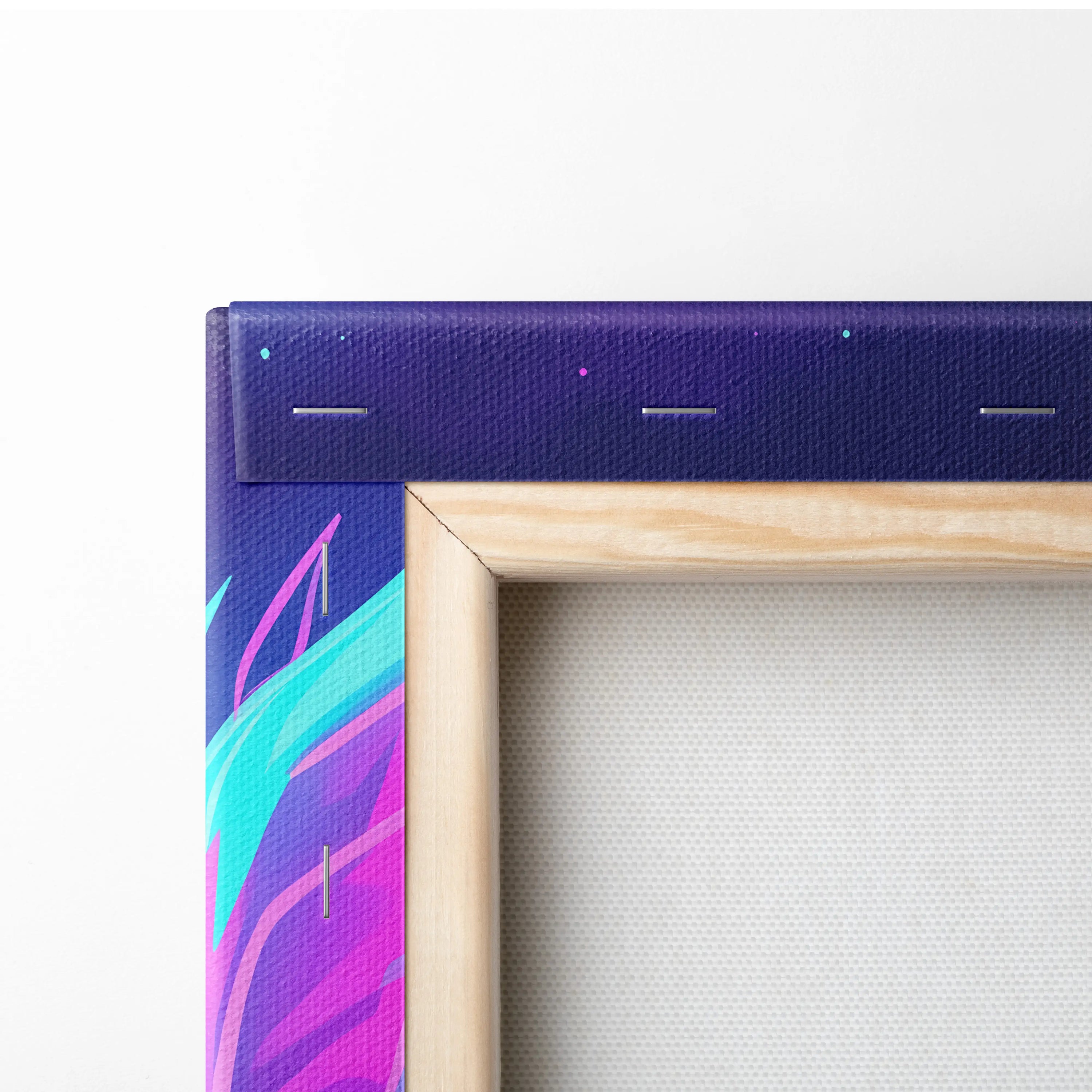 Vaporwave Crown Neon Canvas - Vaporwave Neon Canvas Wall Decor Retro Futurism Dreamy Surreal Atmosphere Synthwave Canvas
