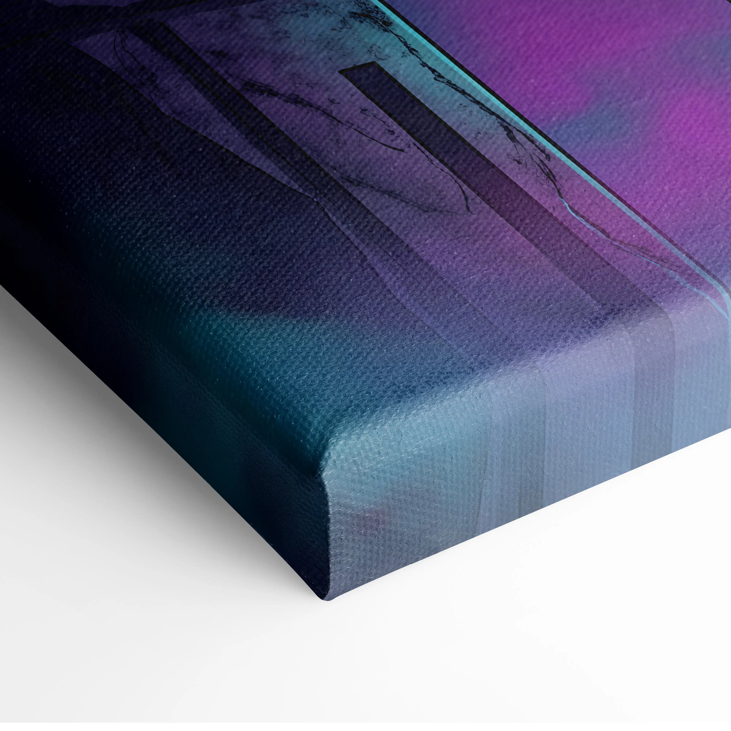 Vaporwave Fantasy Neon Canvas - Vaporwave Art Neon Pink Blue Purple Living Room Surrealism Dreamy Neon Canvas Wall Art