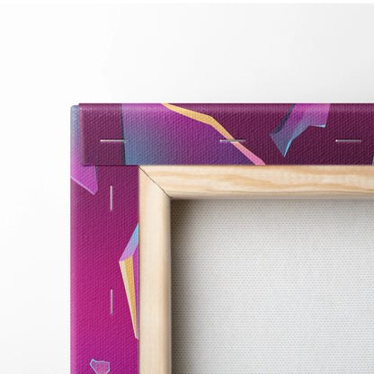 Vaporwave Neon Silhouette Canvas - Silhouette Neon Sunset Purple Living Room Vaporwave Dreamy Retro Neon Vaporwave Canvas