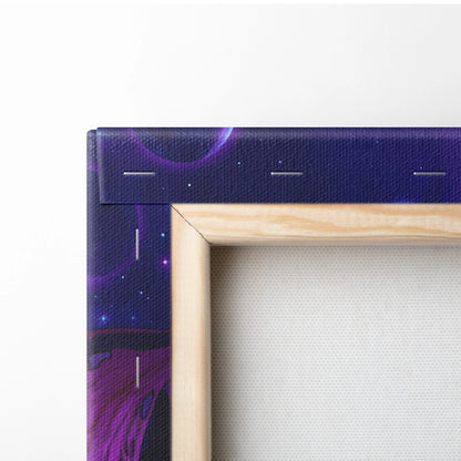 Vaporwave Neon Dragon Canvas - Dragon Neon Purple Pink Blue Living Room Vaporwave Mystical Surreal Retro Futurism Art
