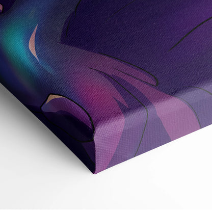 Vaporwave Neon Fantasy Canvas - Vaporwave Canvas Neon Pink Purple For Living Room Dreamscape Mystical Mood Canvas