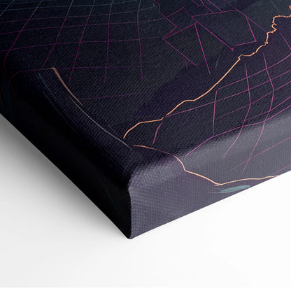 Vaporwave Phoenix Neon Canvas - Phoenix Neon Pink Purple Room Vaporwave Dreamy Neon Retro Synthwave Wall Art Canvas