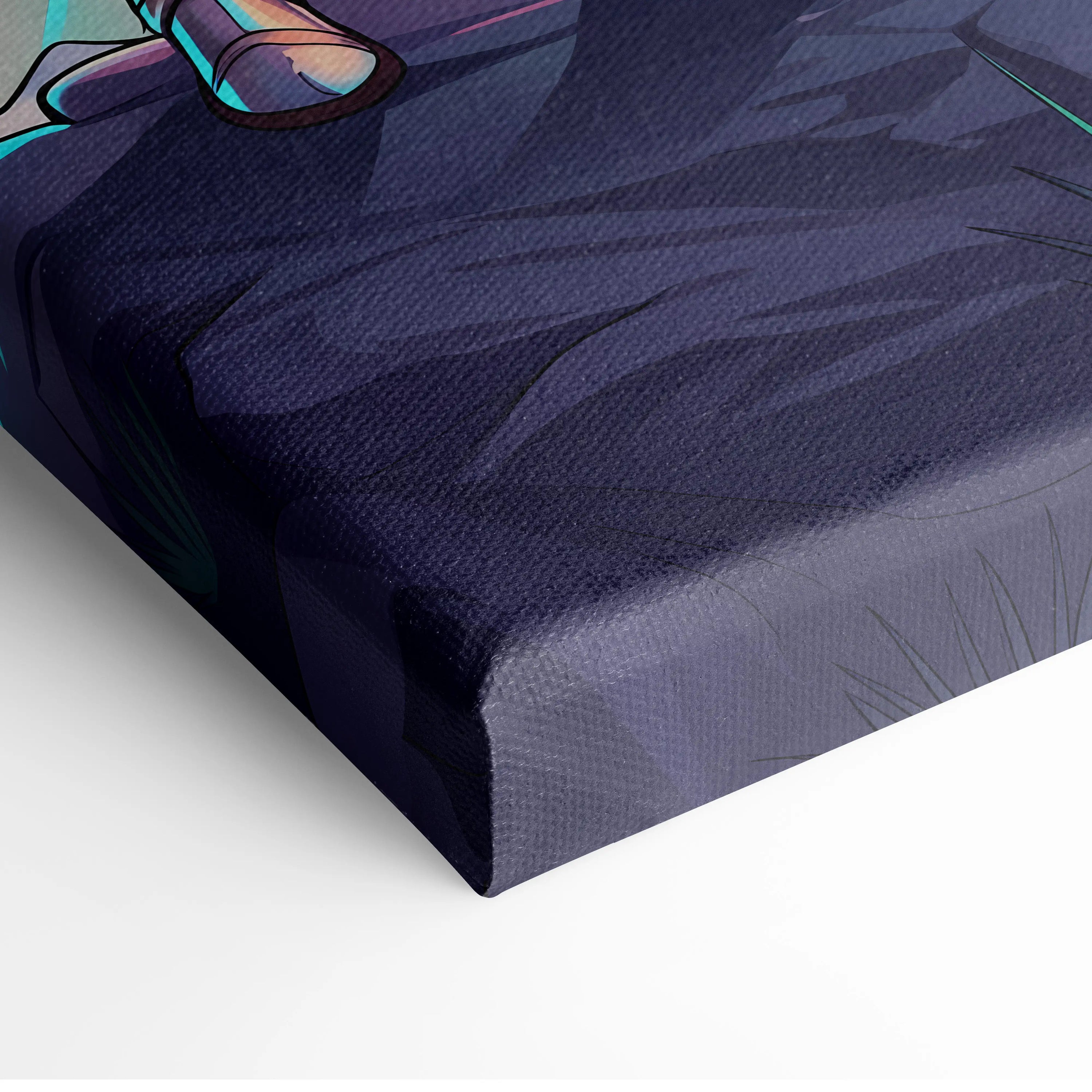 Vaporwave Dream Armor Neon Canvas - Vaporwave Fantasy Neon Armor Canvas Mystical Mood Neon Retro Wall Art Canvas
