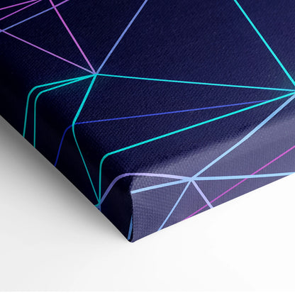 Neon Vaporwave Dream Canvas - Femme Neon Pink Purple Living Room Vaporwave Dreamy Neon Mood Retro Futurism Canvas