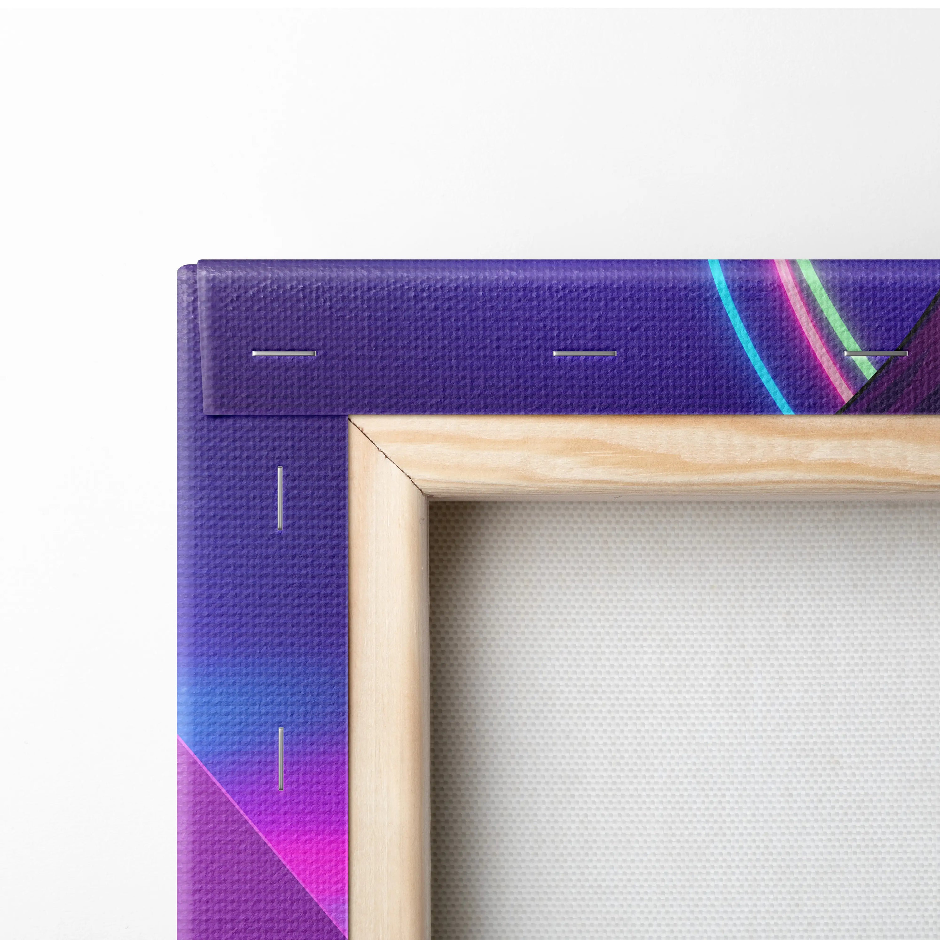 Vaporwave Neon Dreamscape Canvas - Neon Warrior Pink Purple Teal Room Vaporwave Moody Retro-Futurism Wall Art Canvas