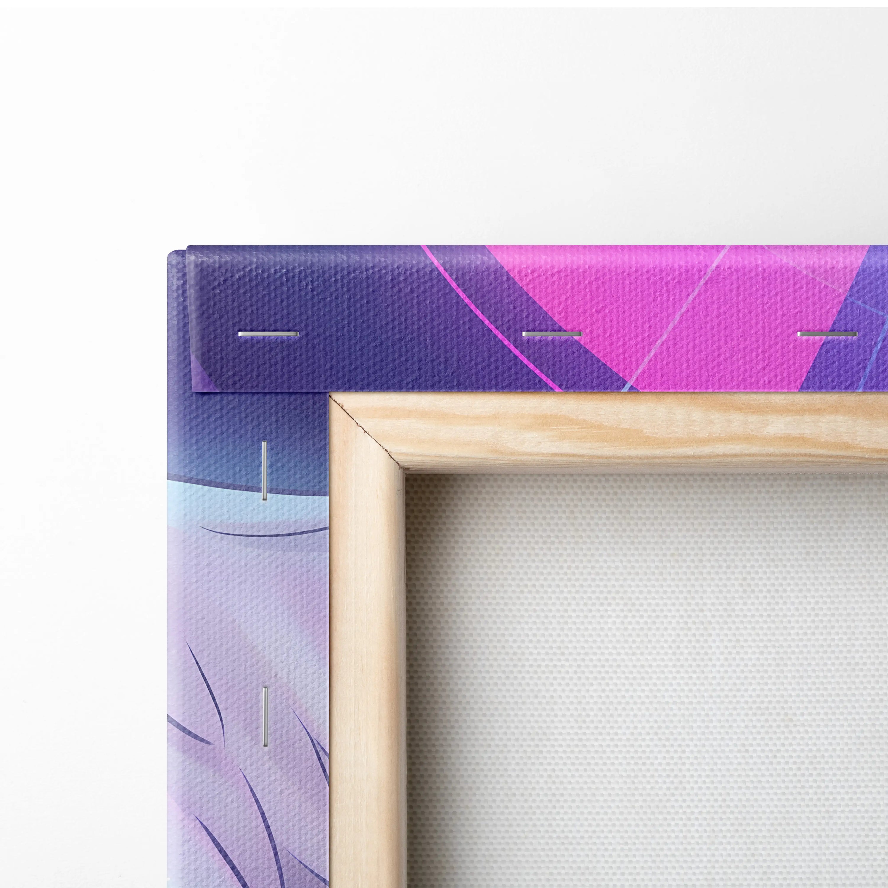 Vaporwave Neon Dream Canvas - Winged Valkyrie Neon Pink Blue Living Room Vaporwave Dreamy RetroFuturism Cyberpunk Canvas