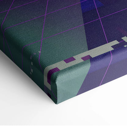 Vaporwave Neon Dream Canvas - Vaporwave Figure Neon Pink Purple Blue Living Room Decor Vaporwave Dreamy Mood Neon Neo-Retro Futurism Museum Canvas