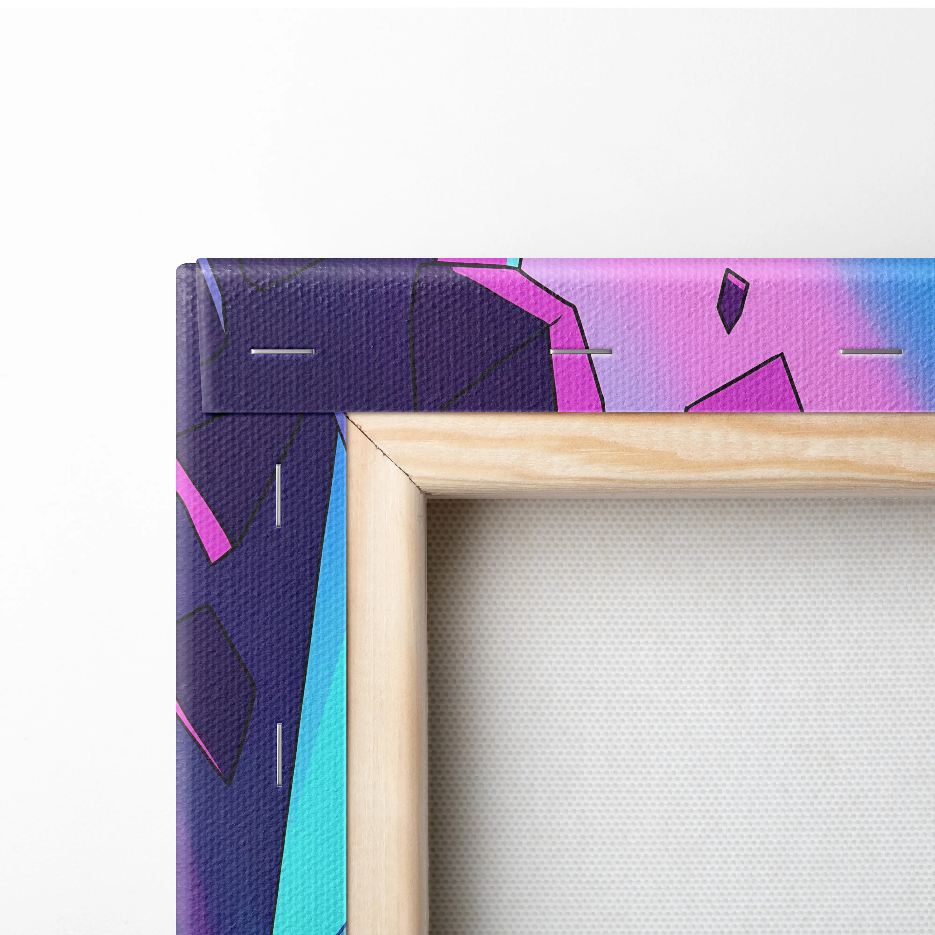 Vaporwave Neon Odyssey Canvas - Vaporwave Fantasy Neon Pink Blue Canvas Decor Retro Futurism