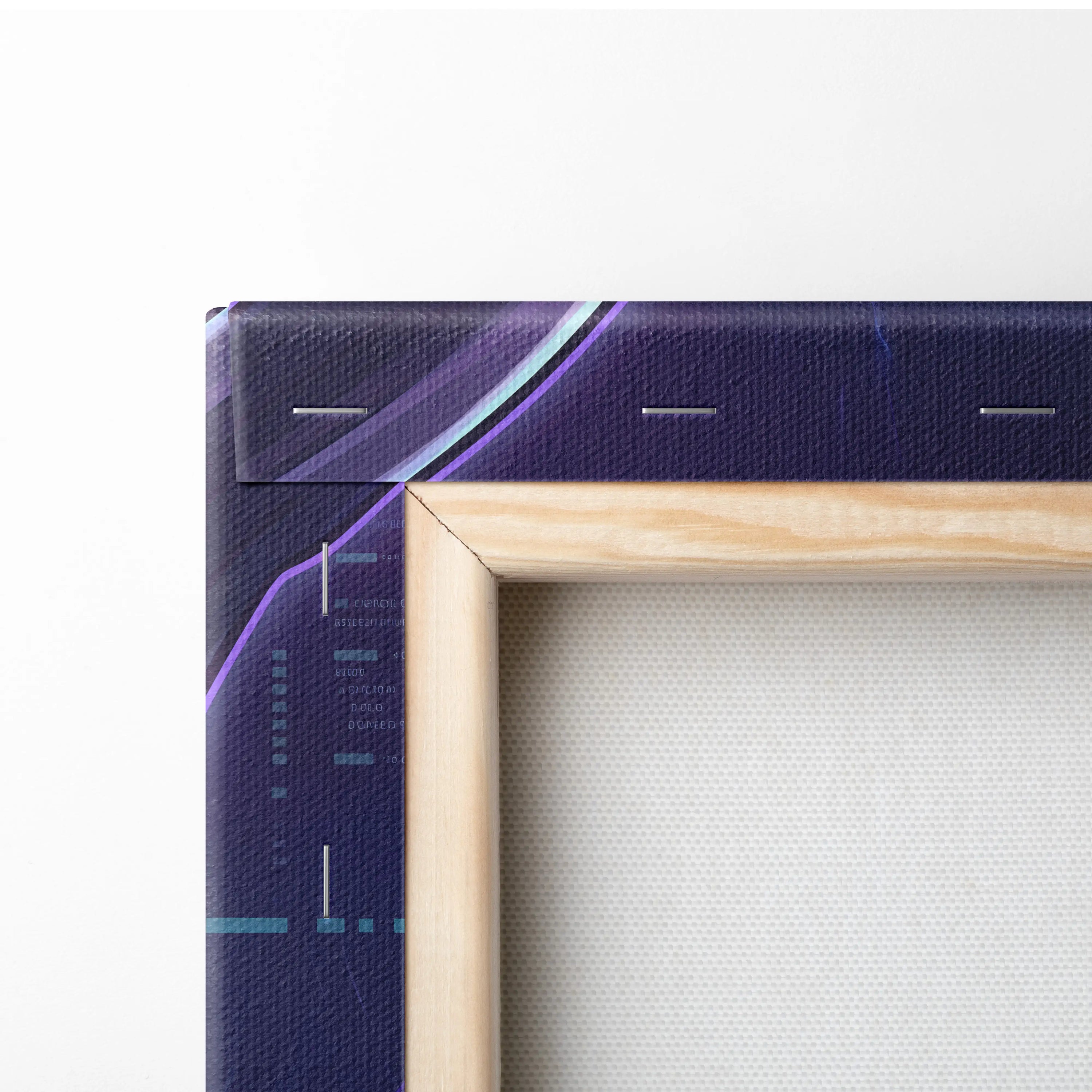 Vaporwave Neon Mystic Canvas - Vaporwave Fantasy Portrait Neon Purple Cyan For Living Room Mystic Neon Mood Cyberpunk